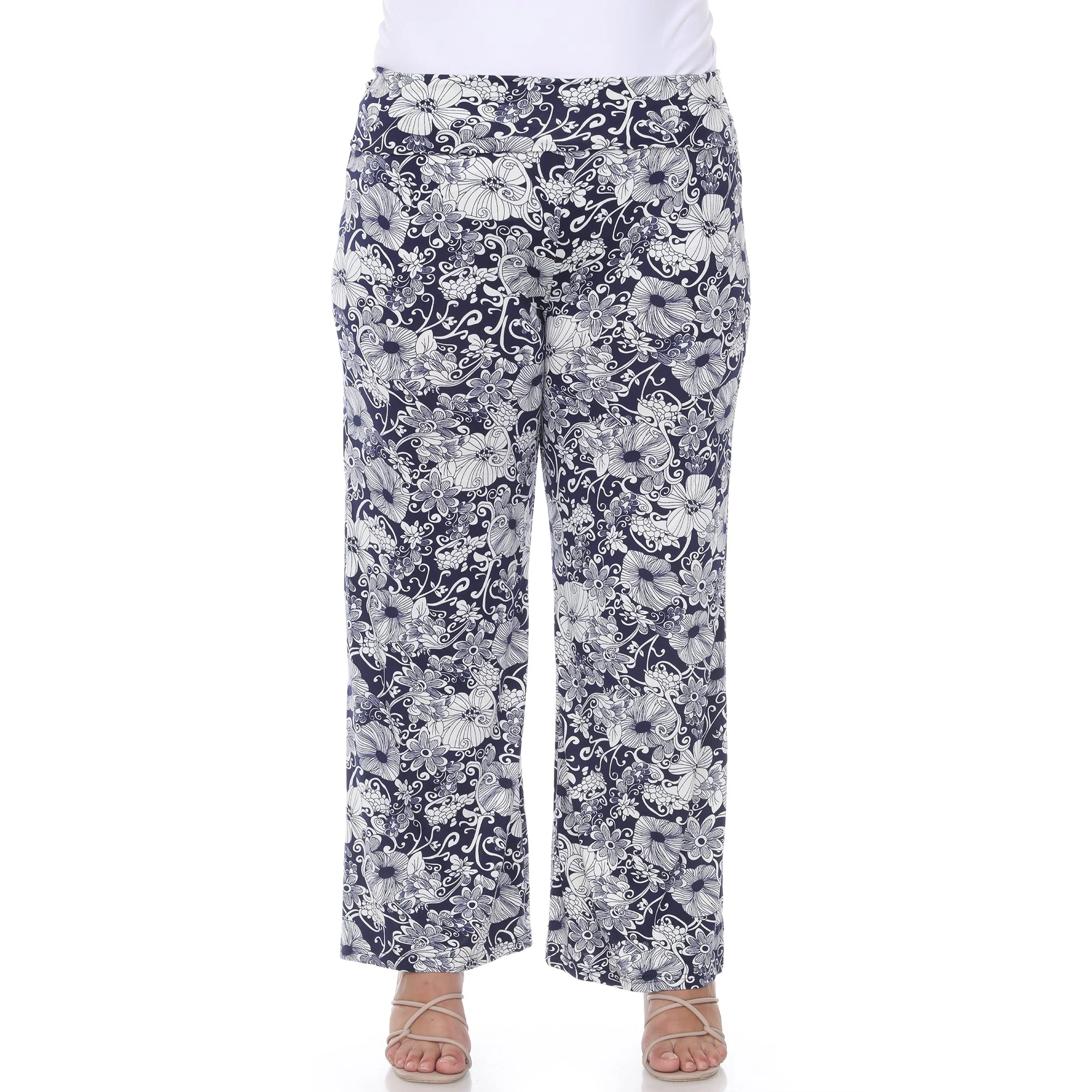 Floral Paisley Palazzo Pants - Plus - Image 7