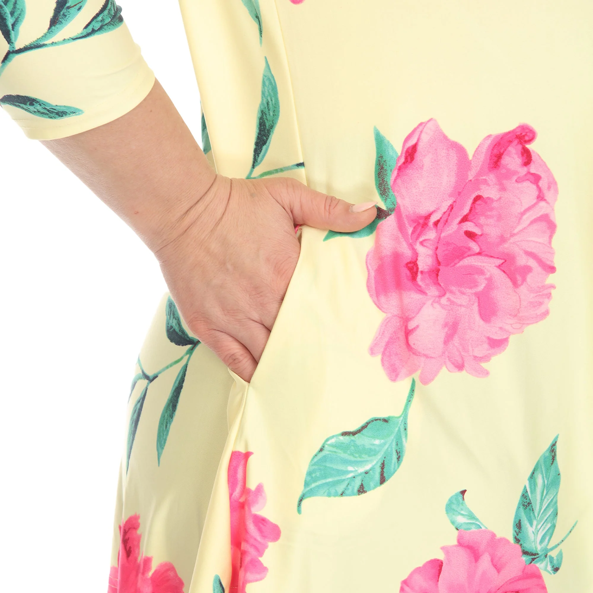 Floral Printed Cold Shoulder Tunic - Plus - Image 9