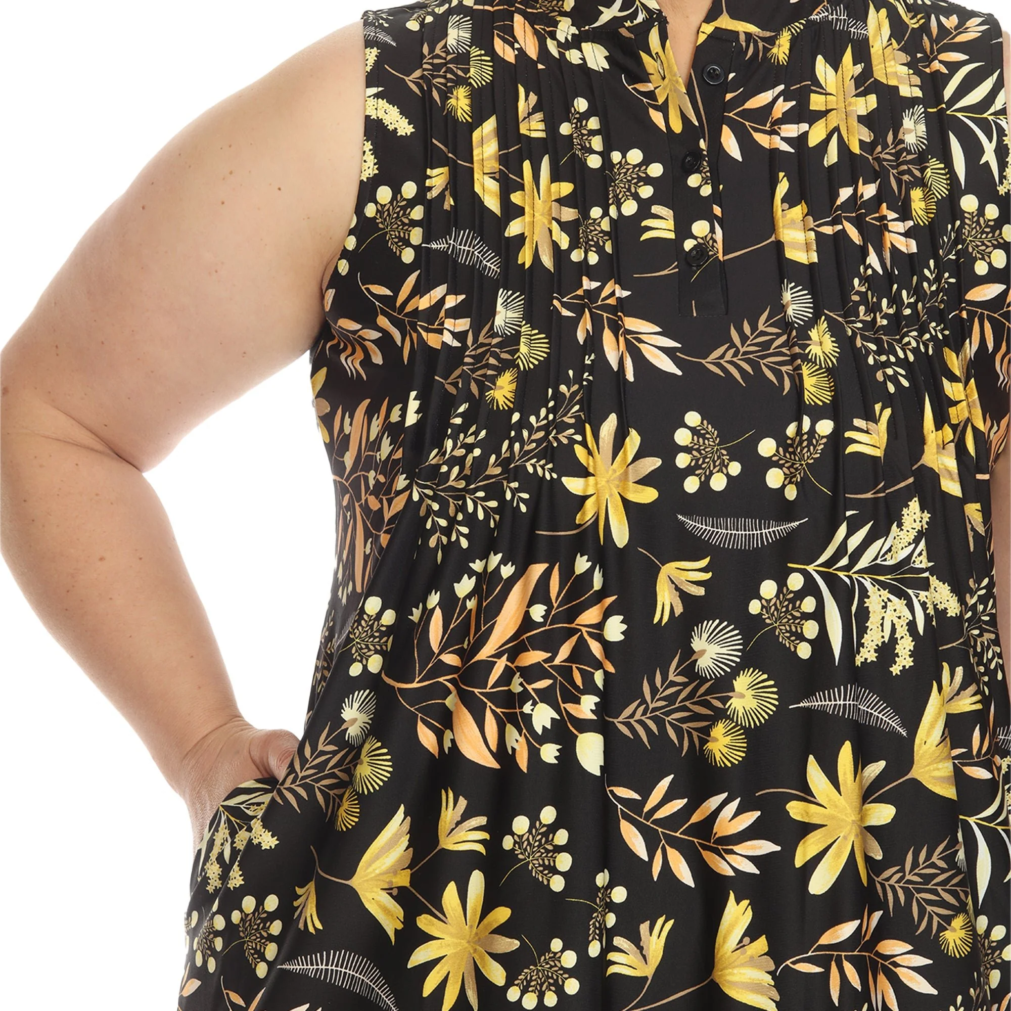 Floral Sleeveless Tunic Top - Plus - Image 22