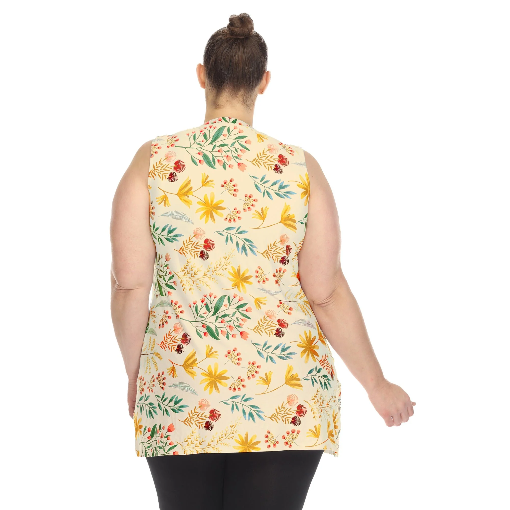 Floral Sleeveless Tunic Top - Plus - Image 4
