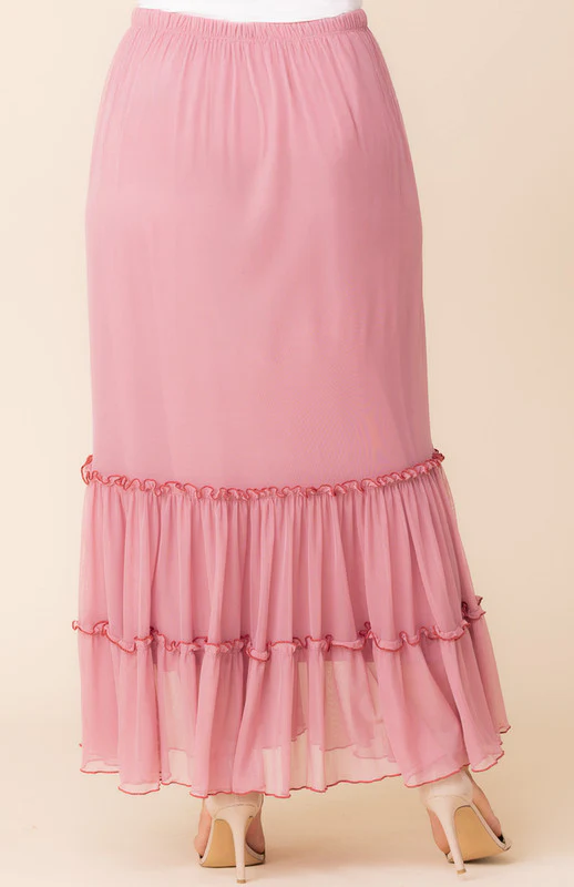 Isla Tiered Mesh Maxi Skirt - Plus - Image 10