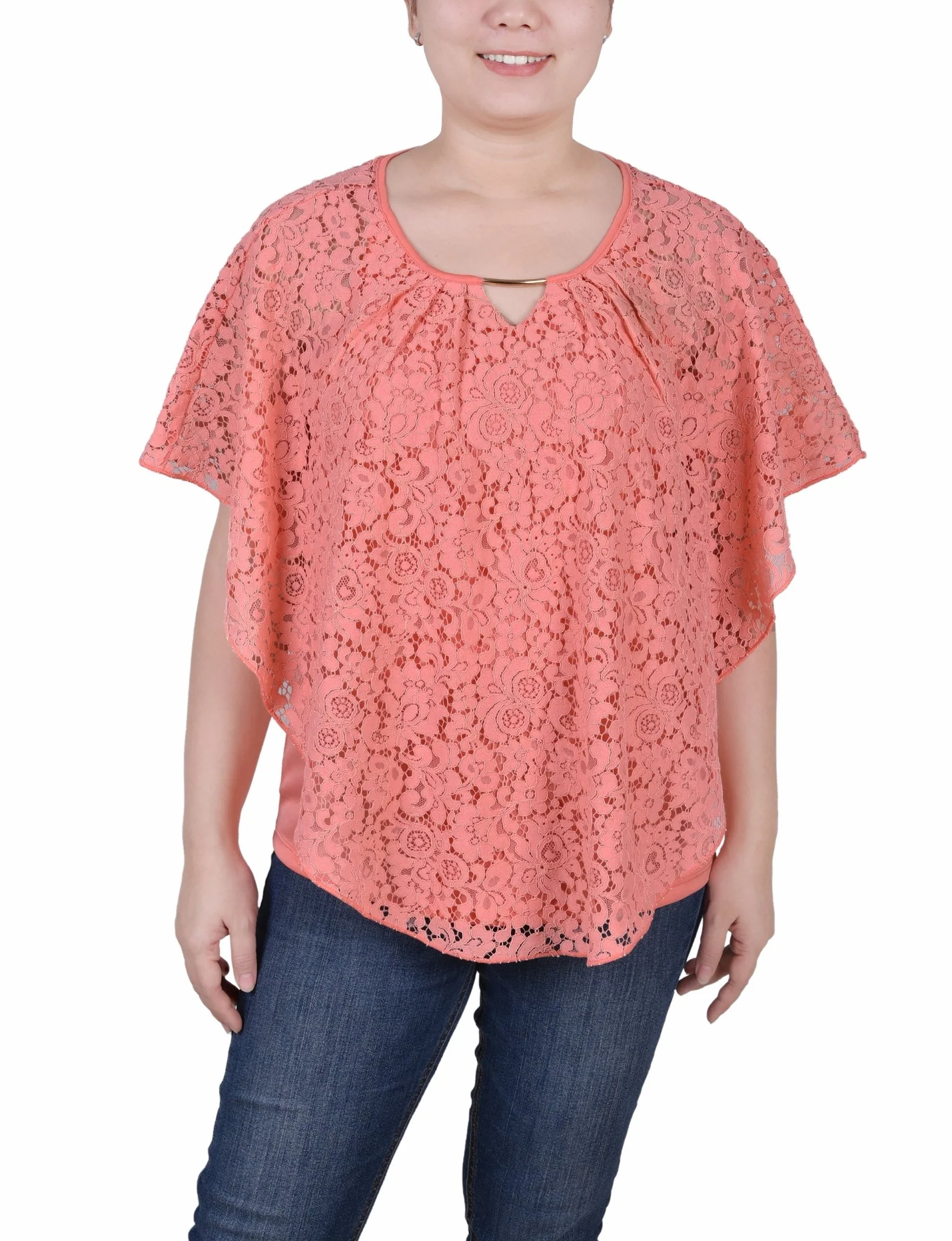 Lace Poncho With Bar - Petite - Image 4