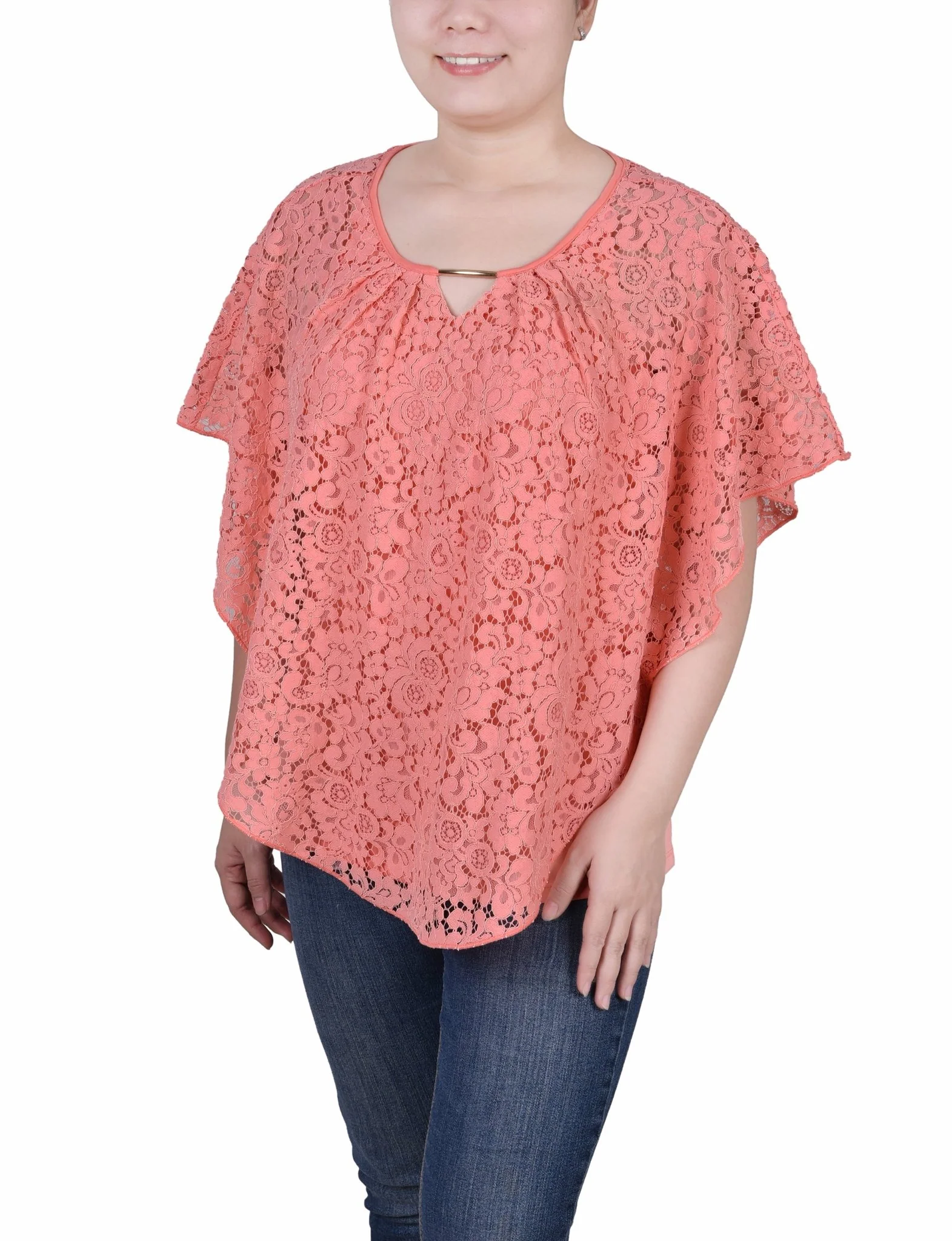 Lace Poncho With Bar - Petite - Image 5