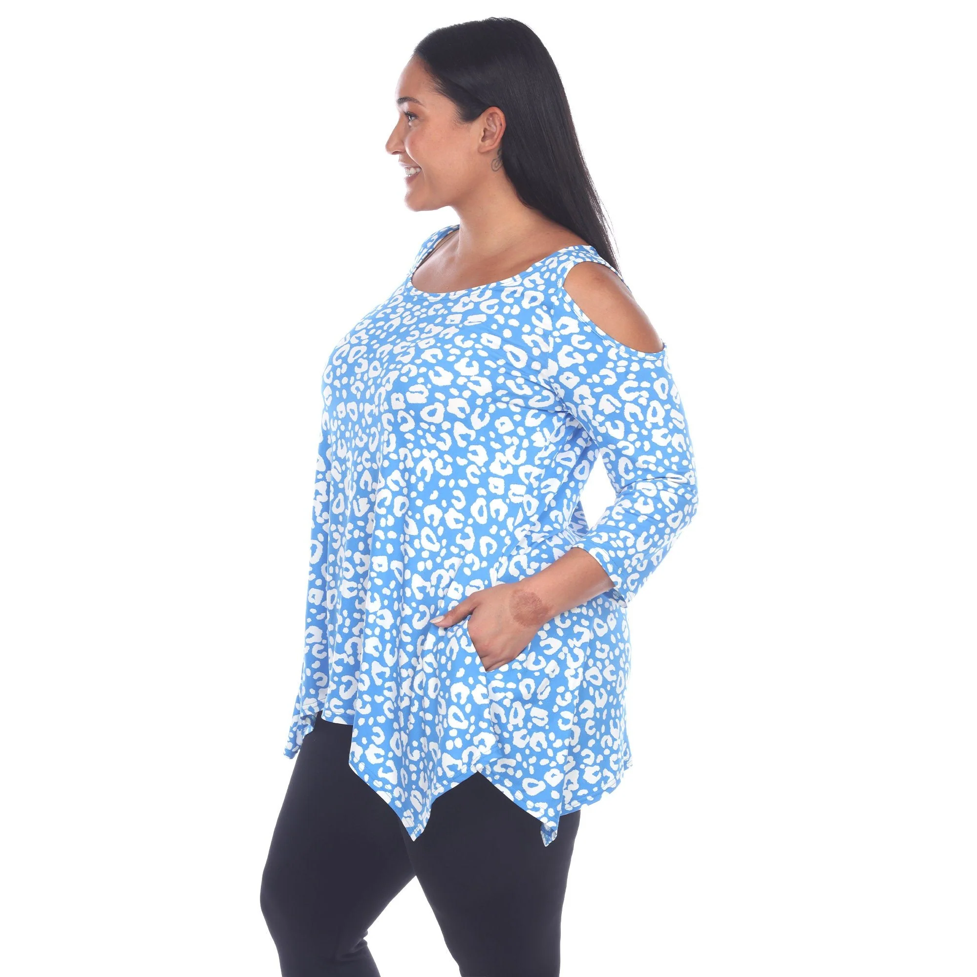 Leopard Cold Shoulder Tunic - Plus - Image 17