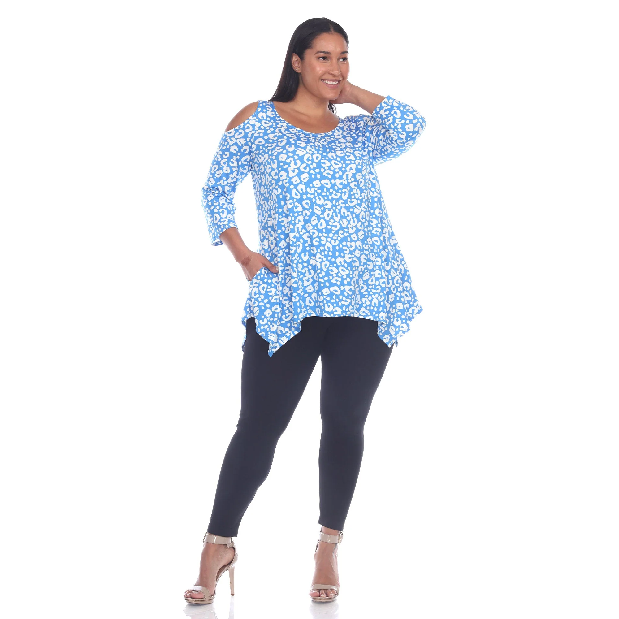 Leopard Cold Shoulder Tunic - Plus - Image 19