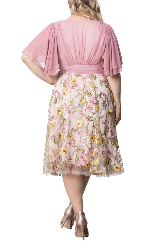Lillian Embroidered Cocktail Dress - Plus - Image 5