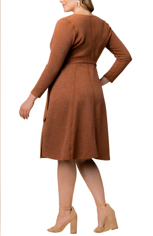 London Sweater Knit Wrap Dress - Plus - Image 5
