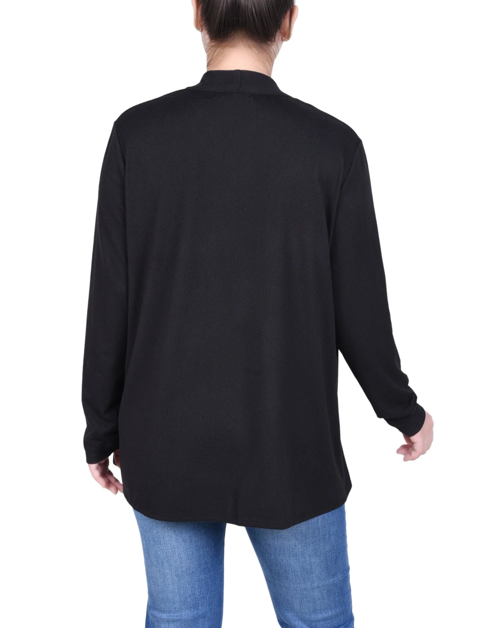 Long Sleeve Swing Cardigan - Petite - Image 4