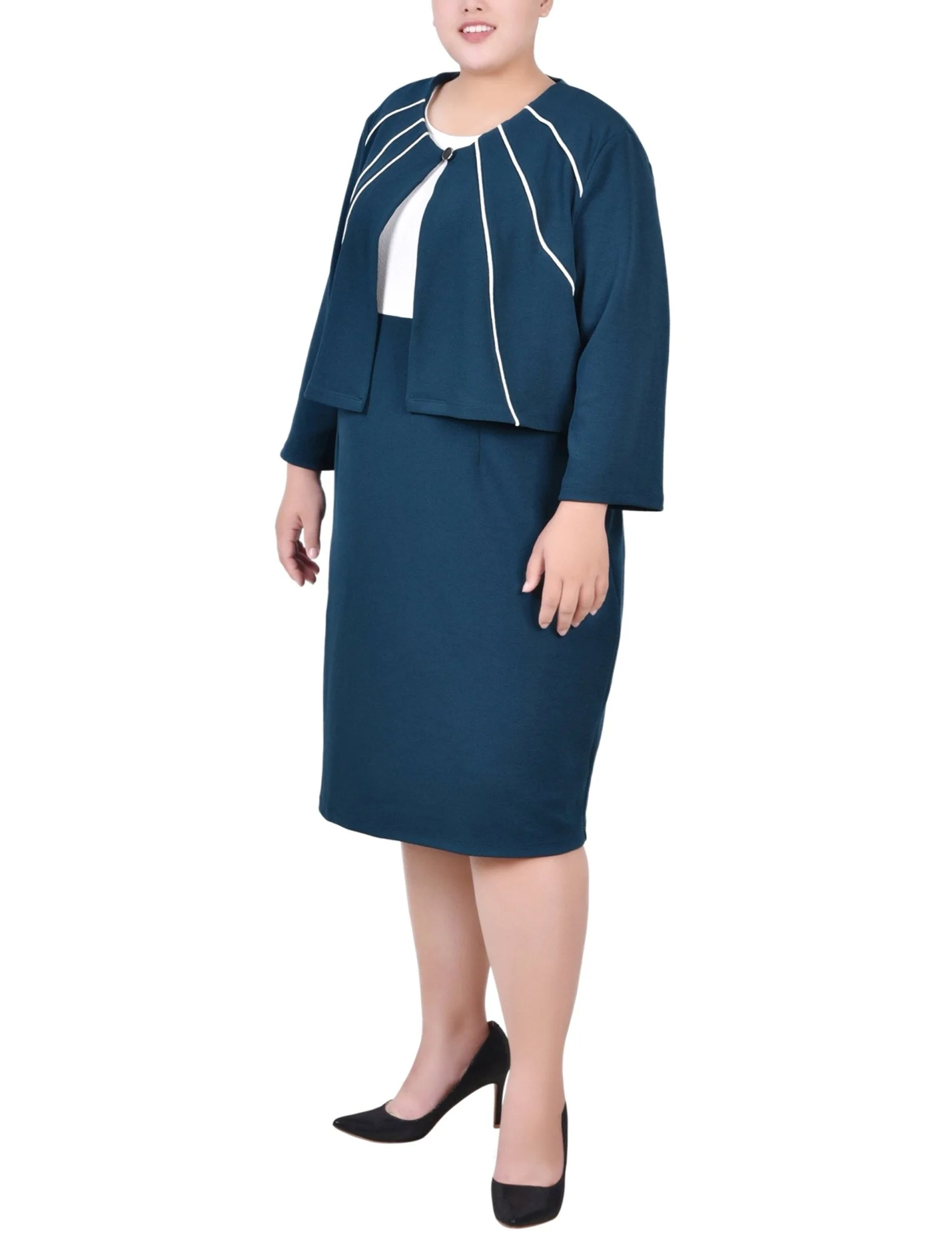 Mallard 2 Piece Colorblocked Dress Set - Plus - Image 2
