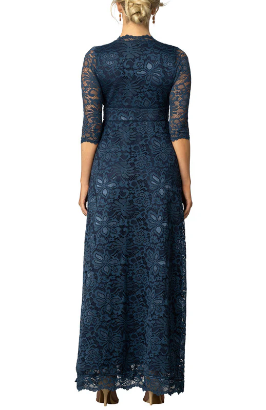 Maria Lace Evening Gown - Nocturnal Navy - Image 2