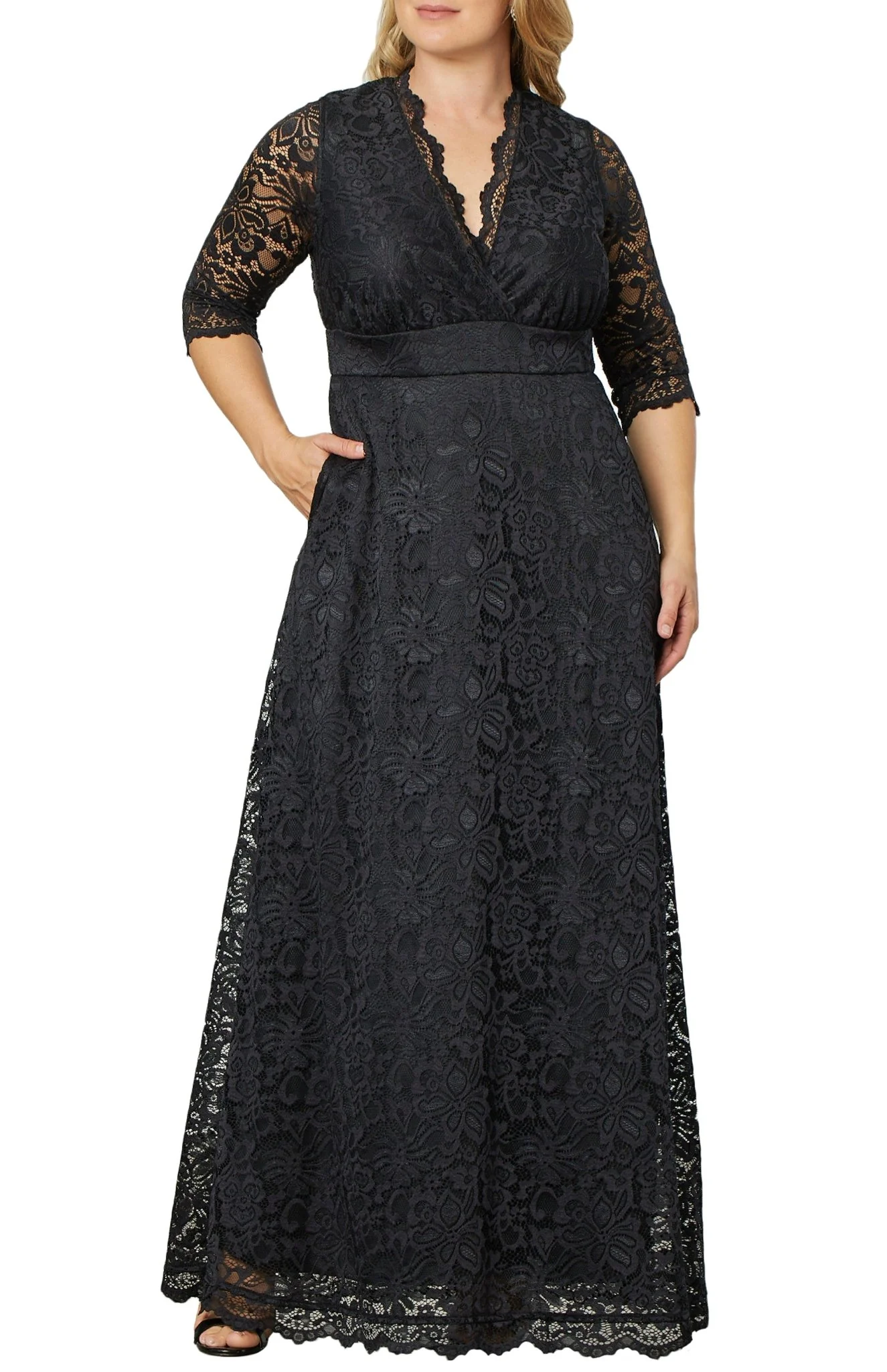 Maria Lace Evening Gown - Plus - Image 5