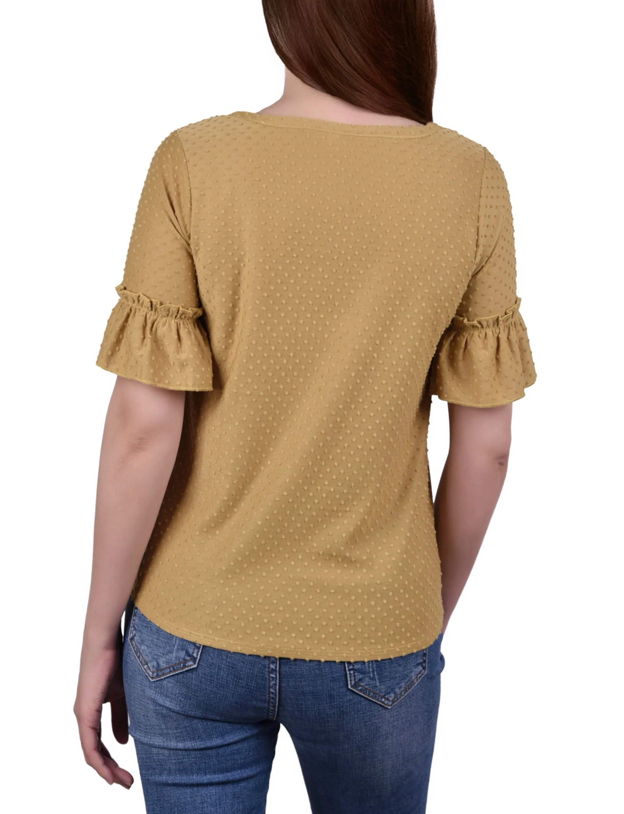 Mustard Bell Sleeve Top - Image 3