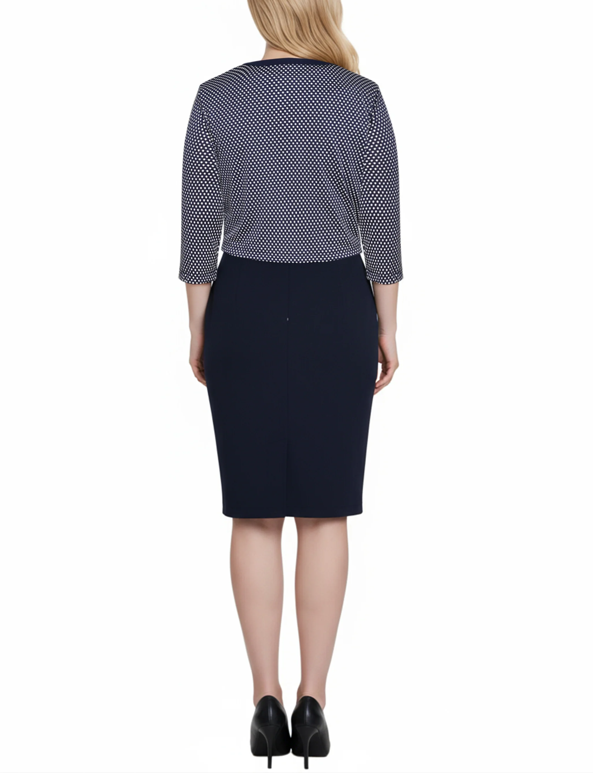 NY Collection 3/4 Sleeve Jacket and Dress Set - Image 4
