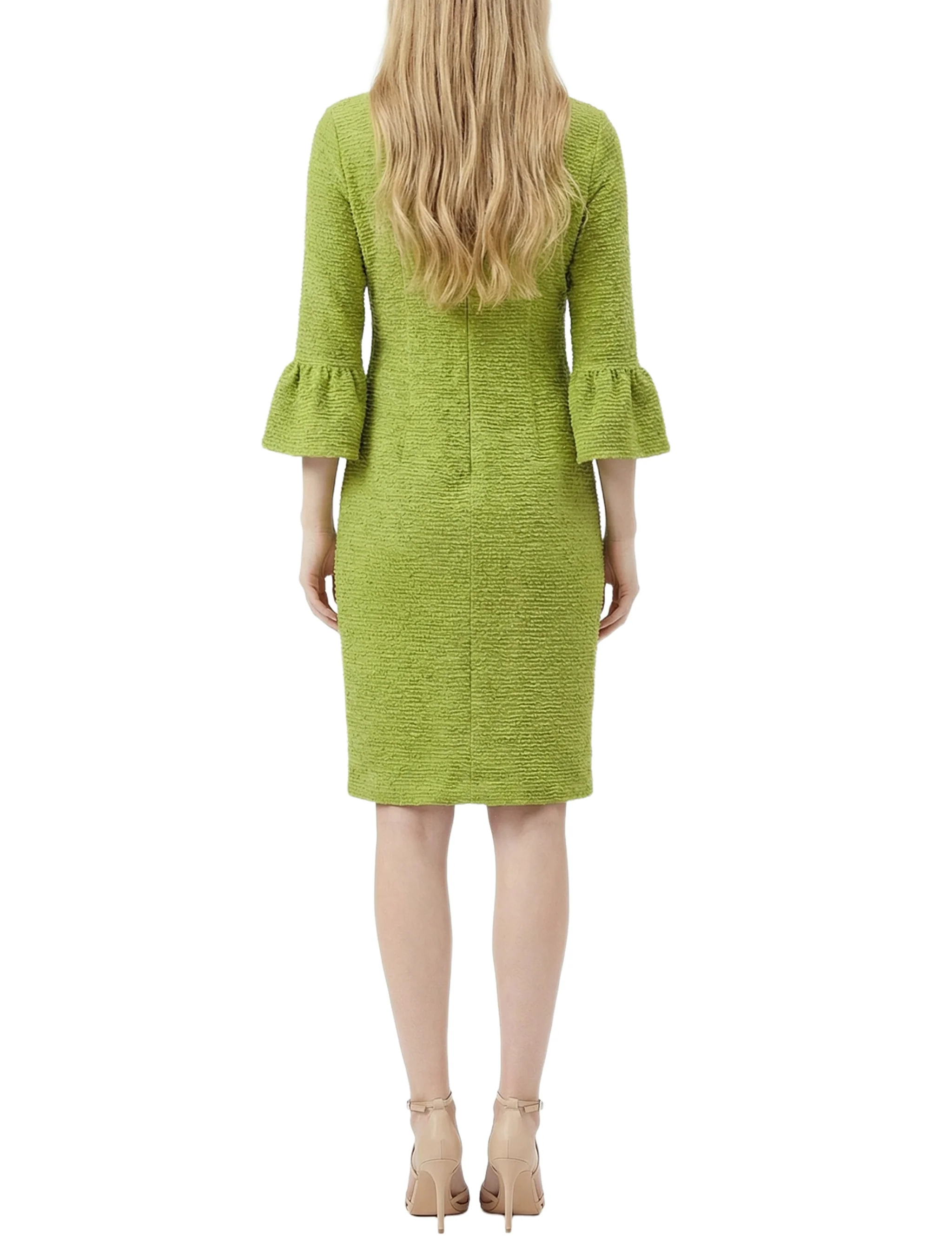 NY Collection 3/4 Sleeve Pearl Detail Dress - Image 8