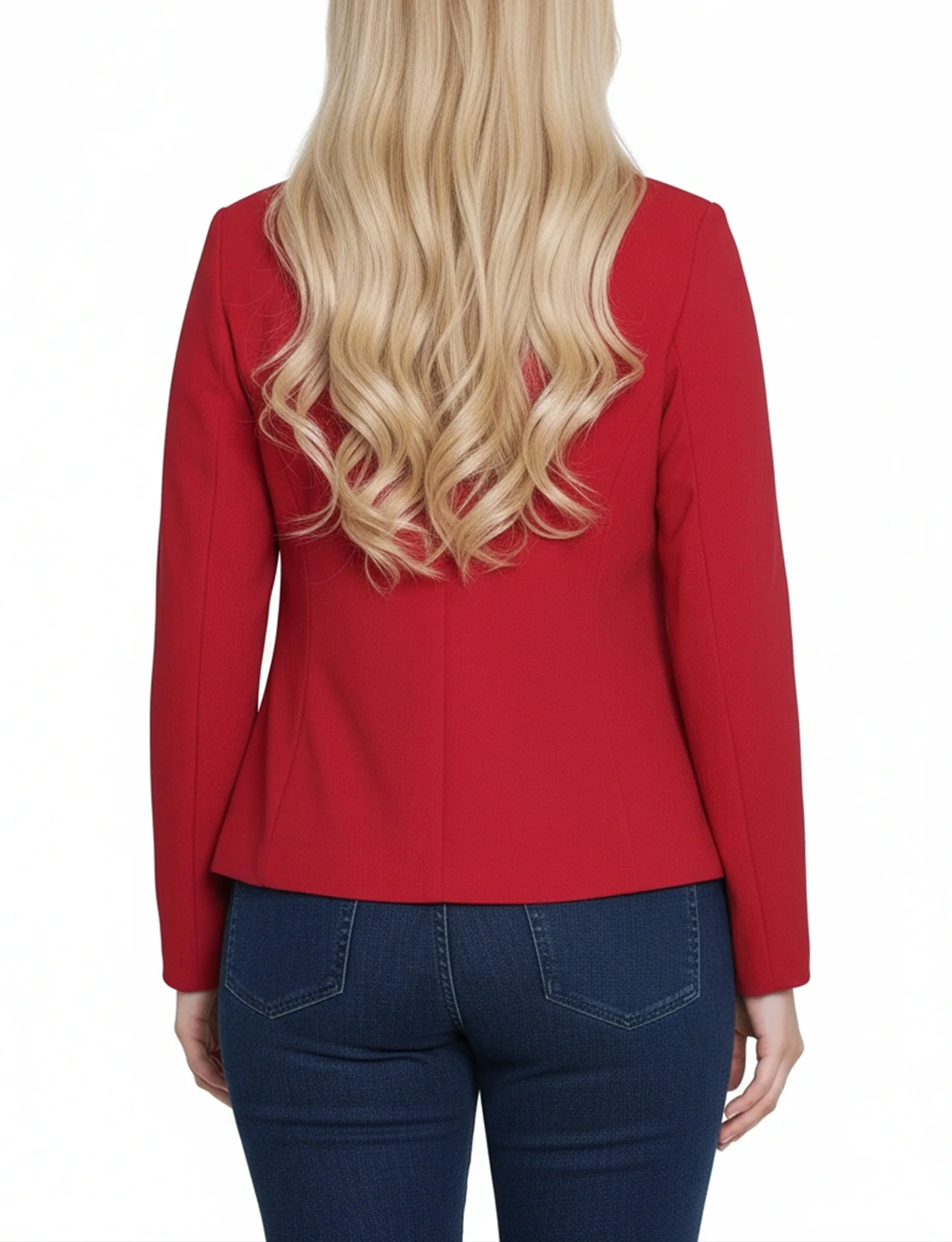 NY Collection Cropped Long Sleeve Crepe Jacket - Image 8