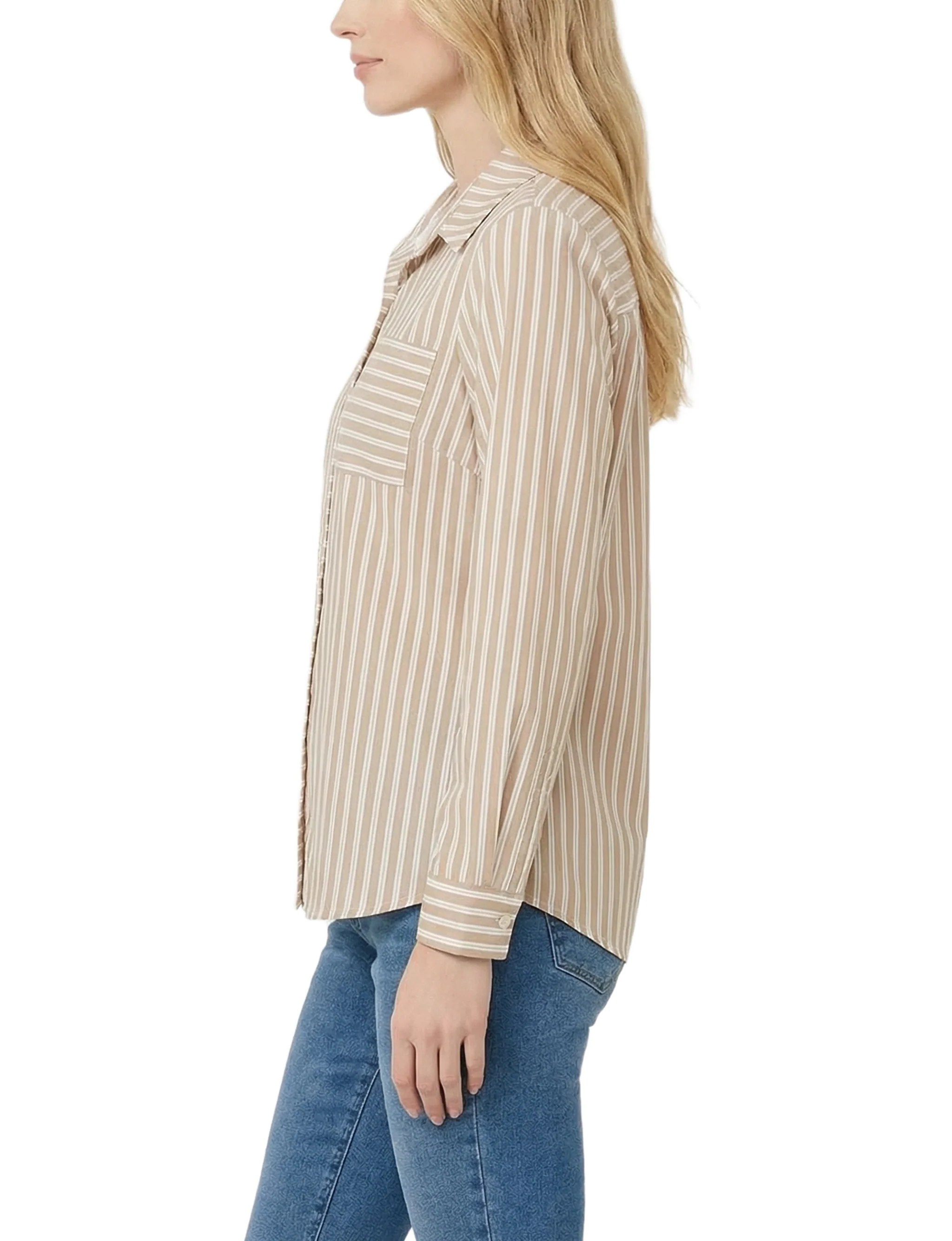 NY Collection Long Sleeve Blouse With Chest Pocket - Image 19