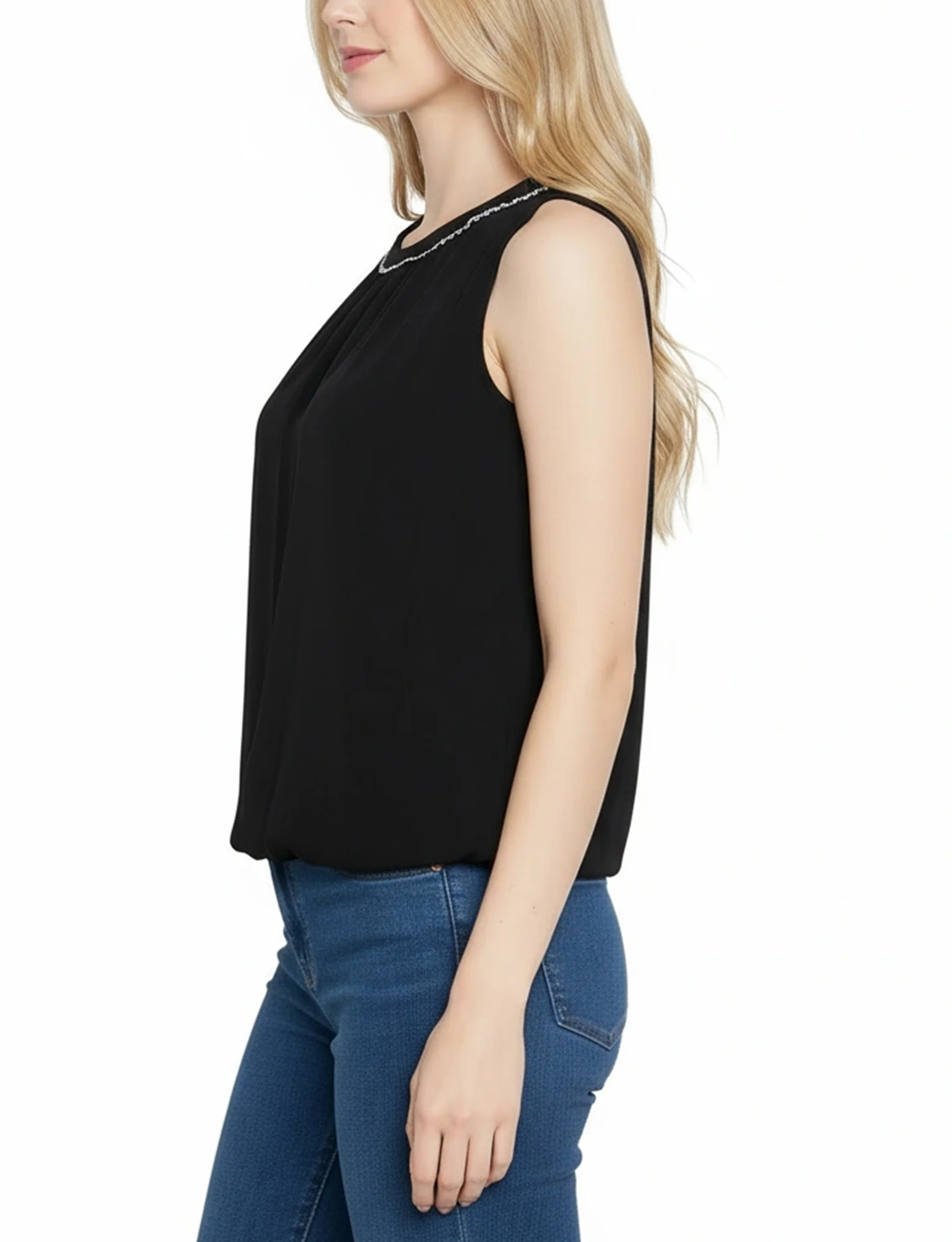 NY Collection Petite Sleeveless Blouson Top - Image 4