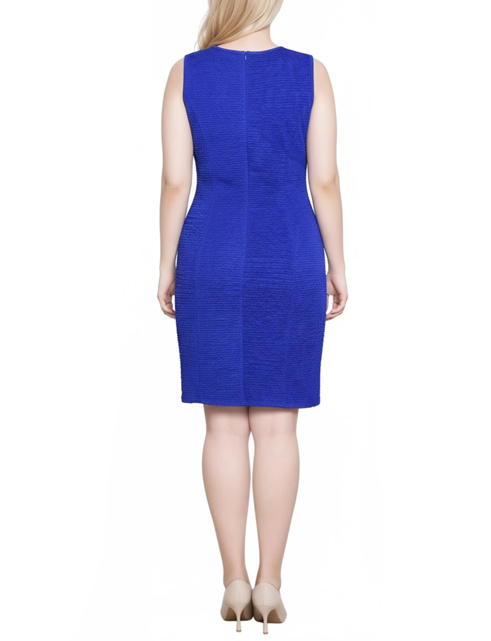 NY Collection Two Piece Novelty Knit and Lace Dress Set - Image 10