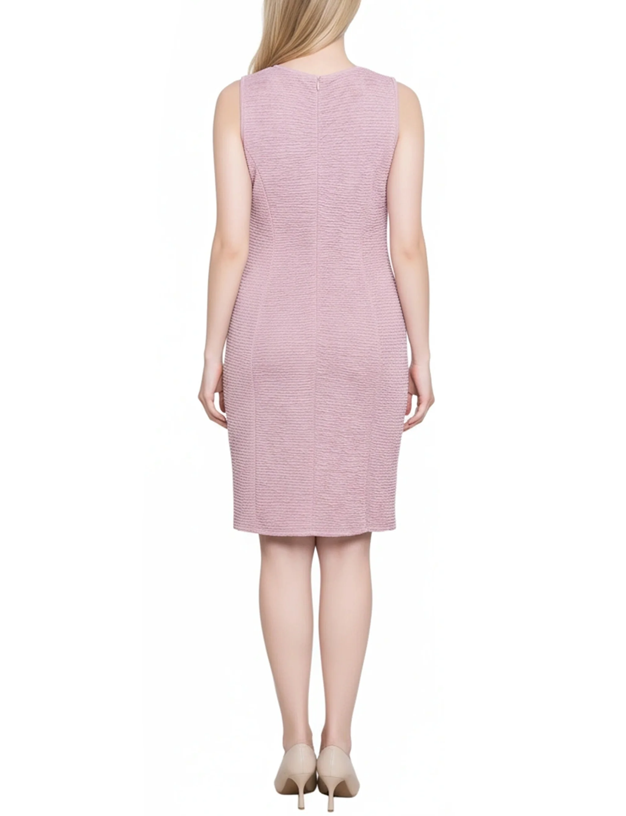 NY Collection Two Piece Novelty Knit and Lace Dress Set - Image 4
