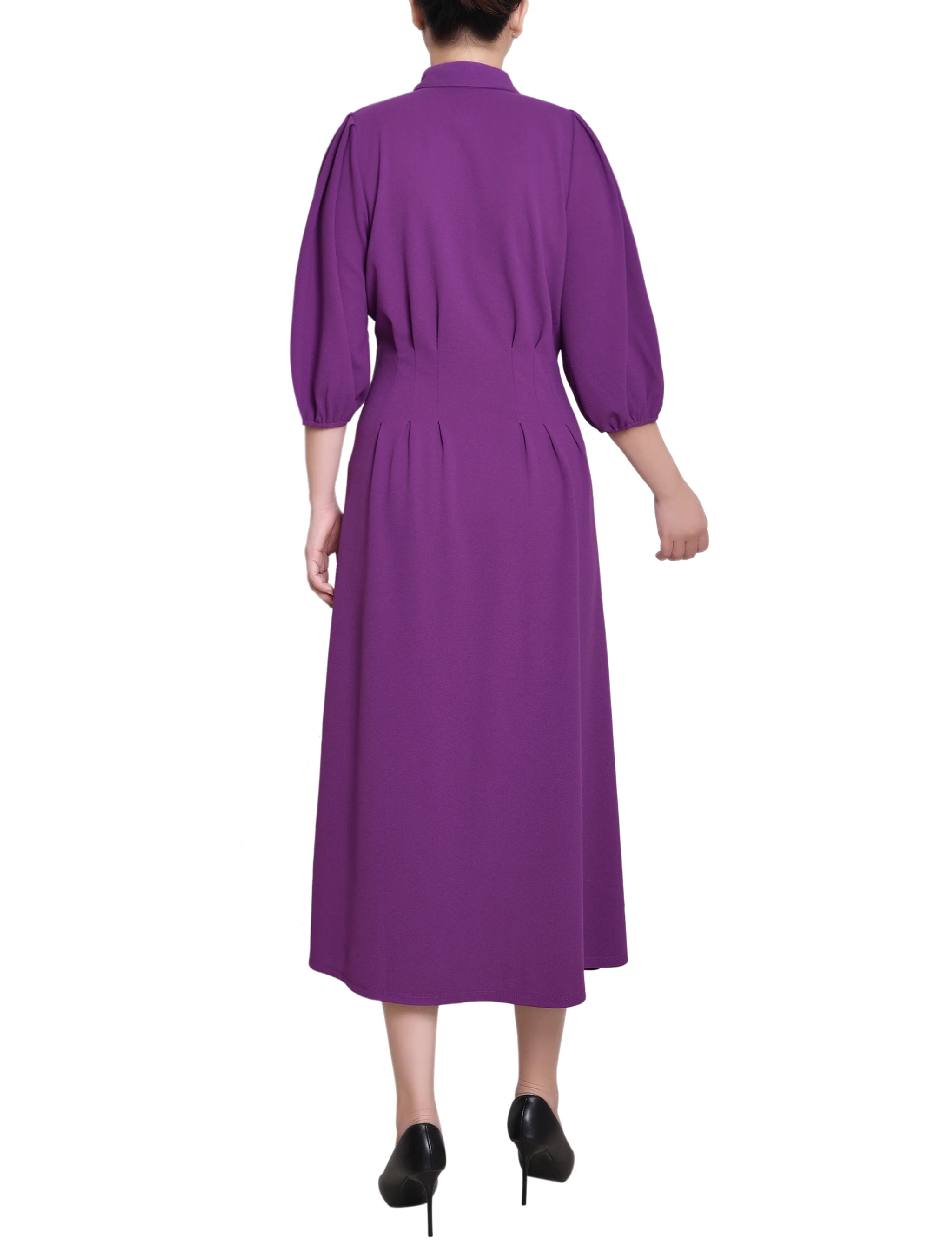 Orchid Elbow Sleeve Midi Dress - Image 4