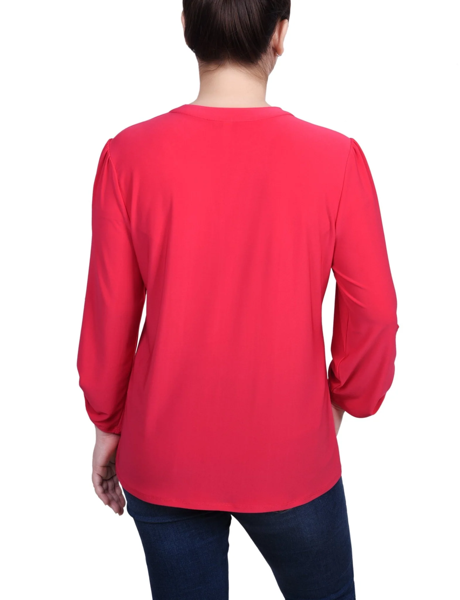 Pintuck Front Top With Chain Details - Petite - Image 11