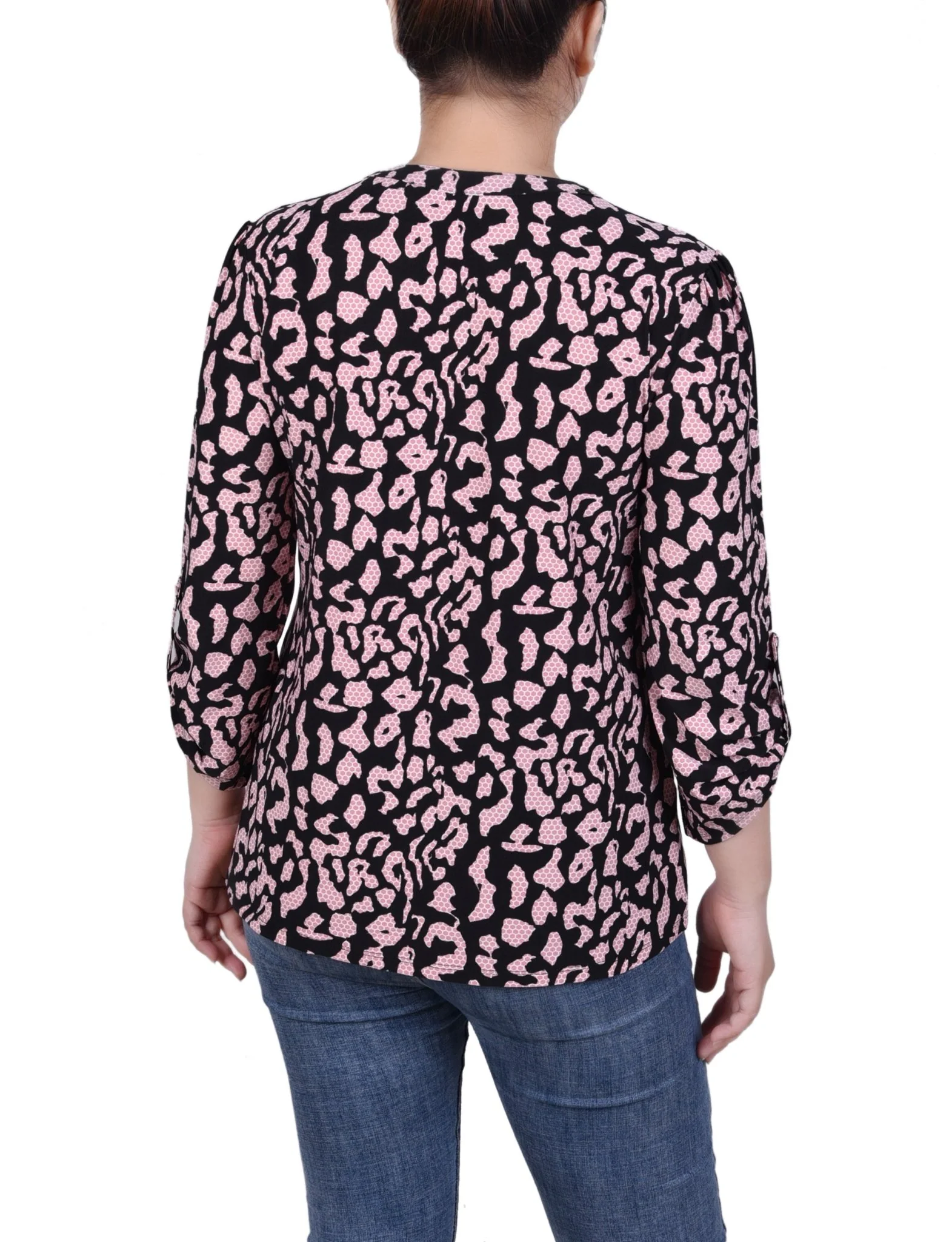 Pintuck Front Top With Chain Details - Petite - Image 7
