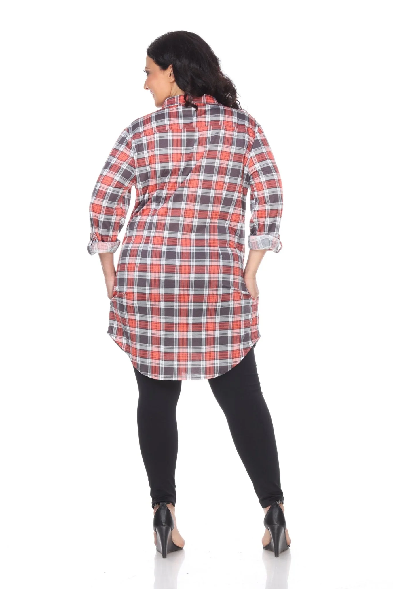 Piper Stretchy Plaid Tunic - Plus - Image 24