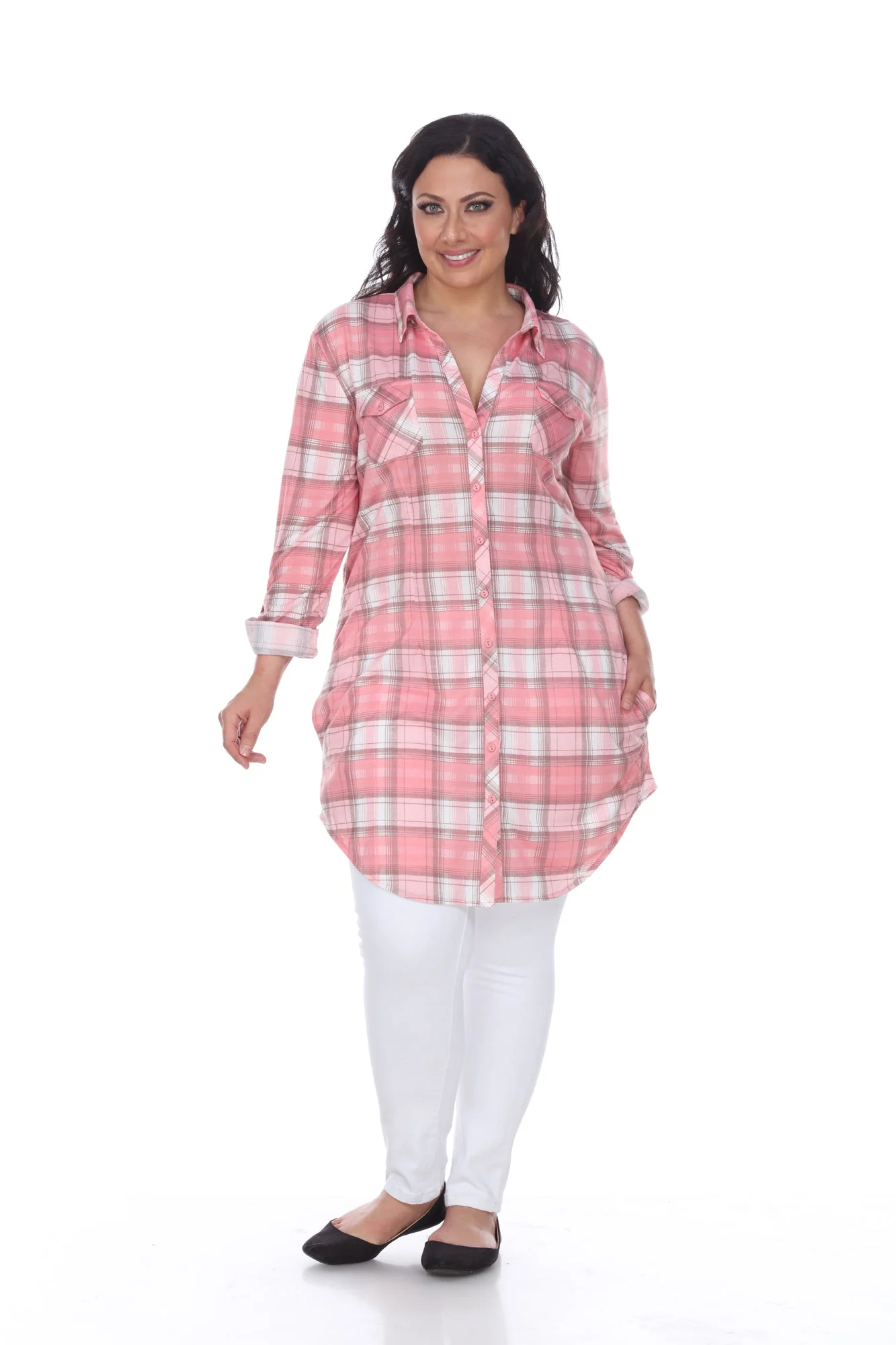 Piper Stretchy Plaid Tunic - Plus - Image 31