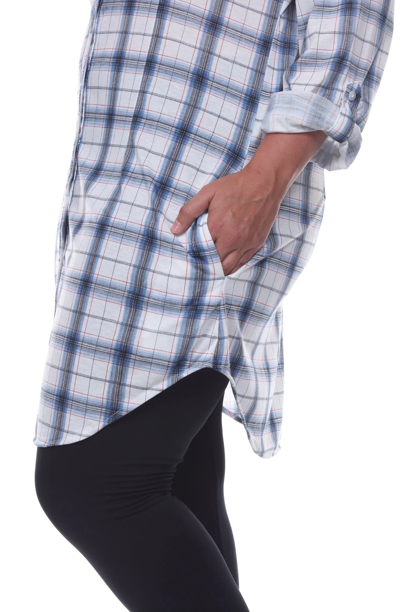 Piper Stretchy Plaid Tunic - Plus - Image 9