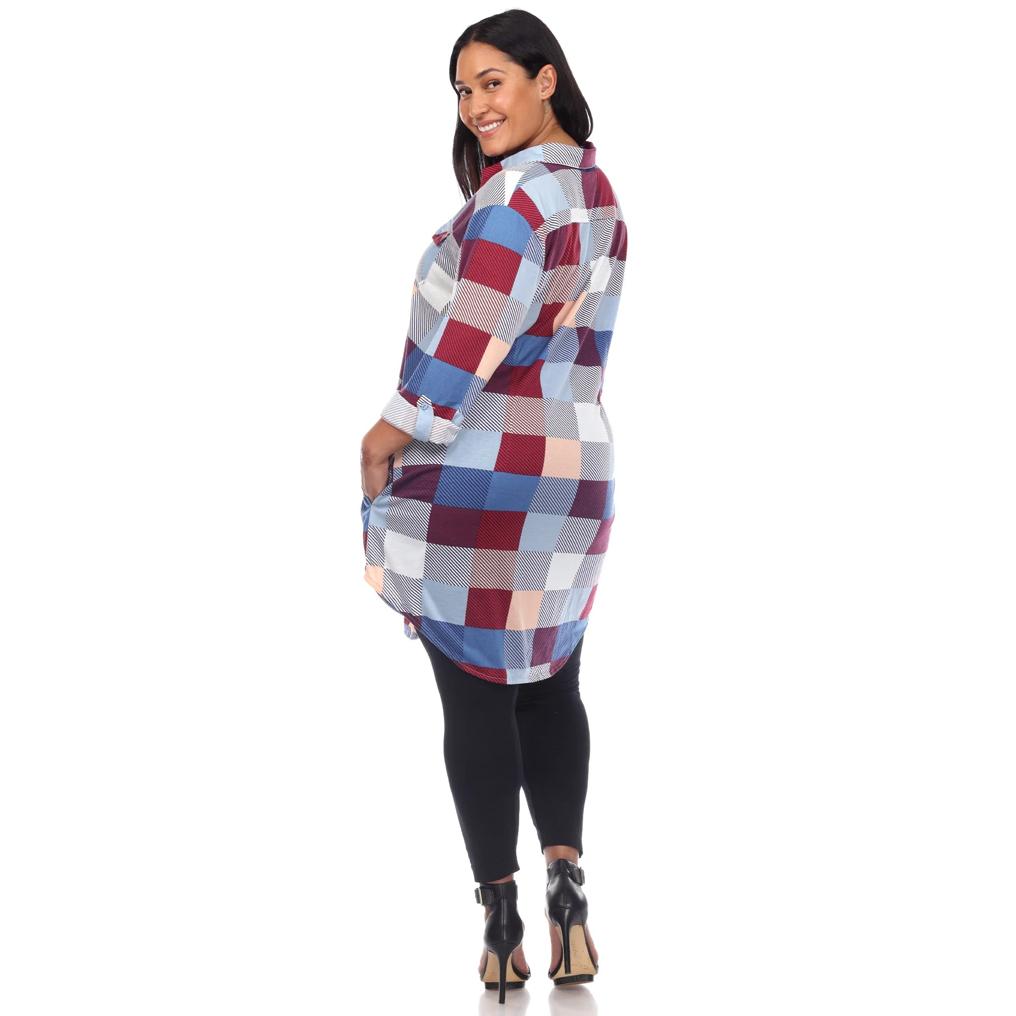 Plaid Tunic Shirt - Plus - Image 20