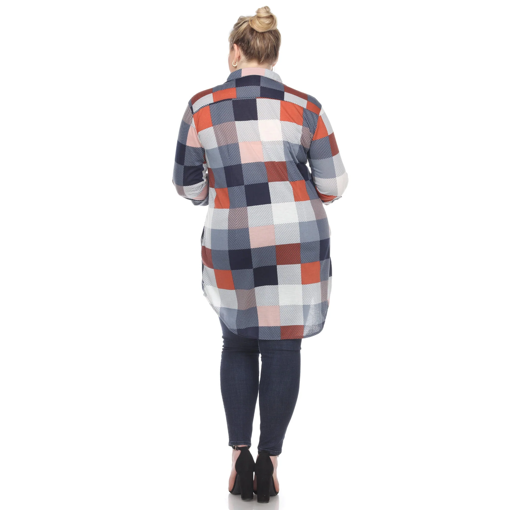 Plaid Tunic Shirt - Plus - Image 35
