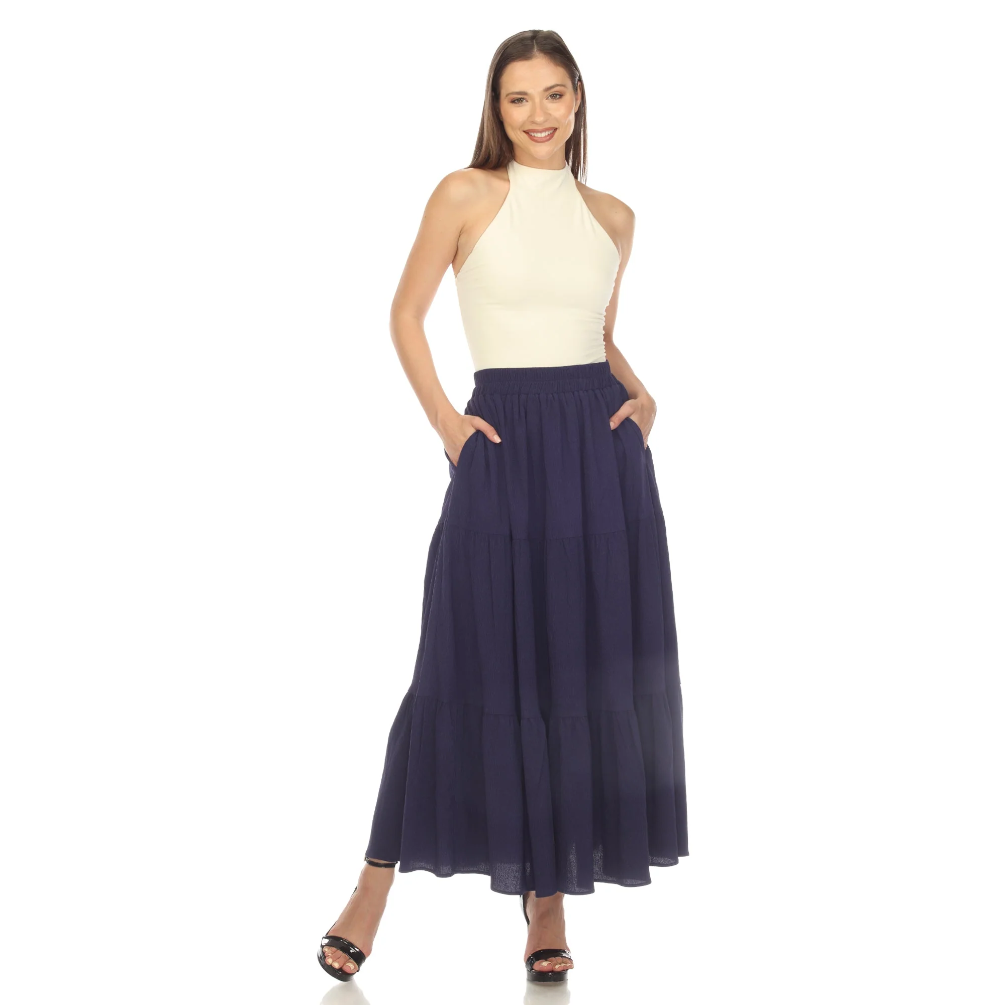 Pleated Tiered Maxi Skirt - Image 12