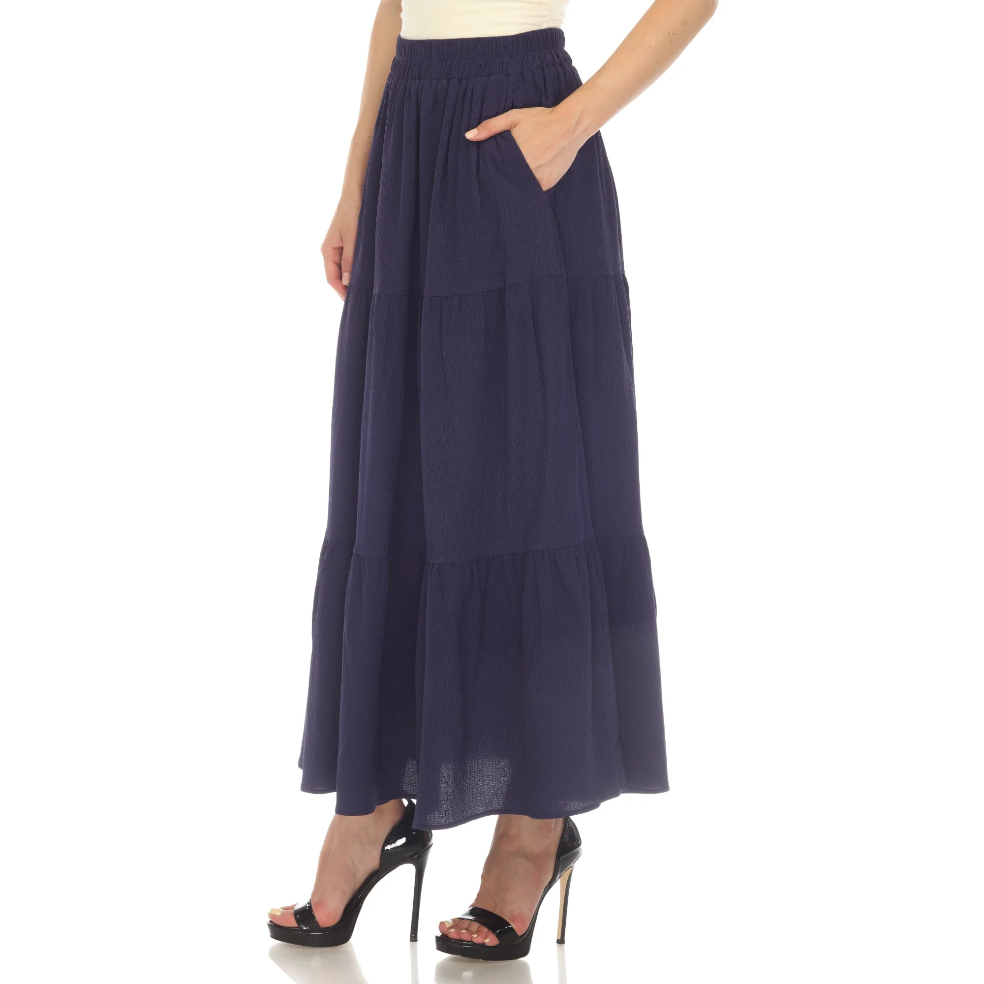 Pleated Tiered Maxi Skirt - Image 18