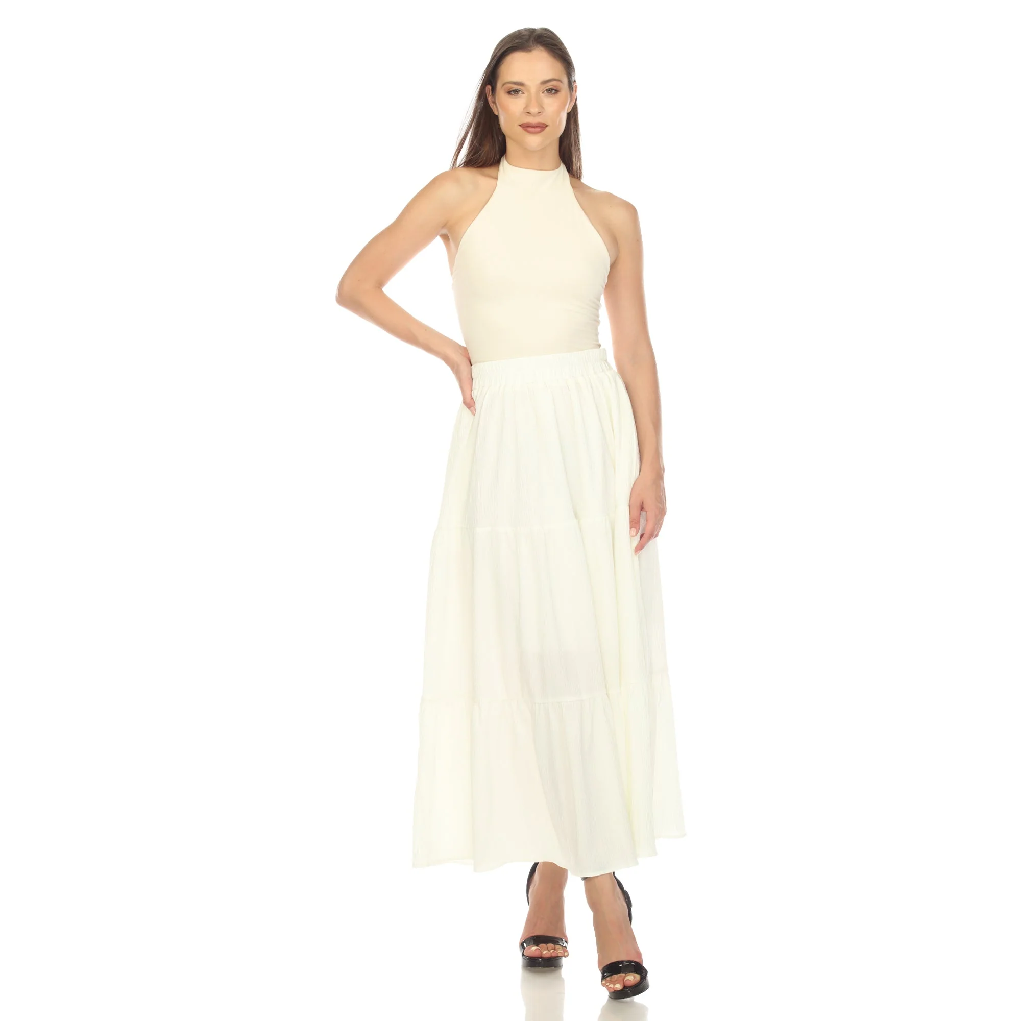Pleated Tiered Maxi Skirt - Image 30