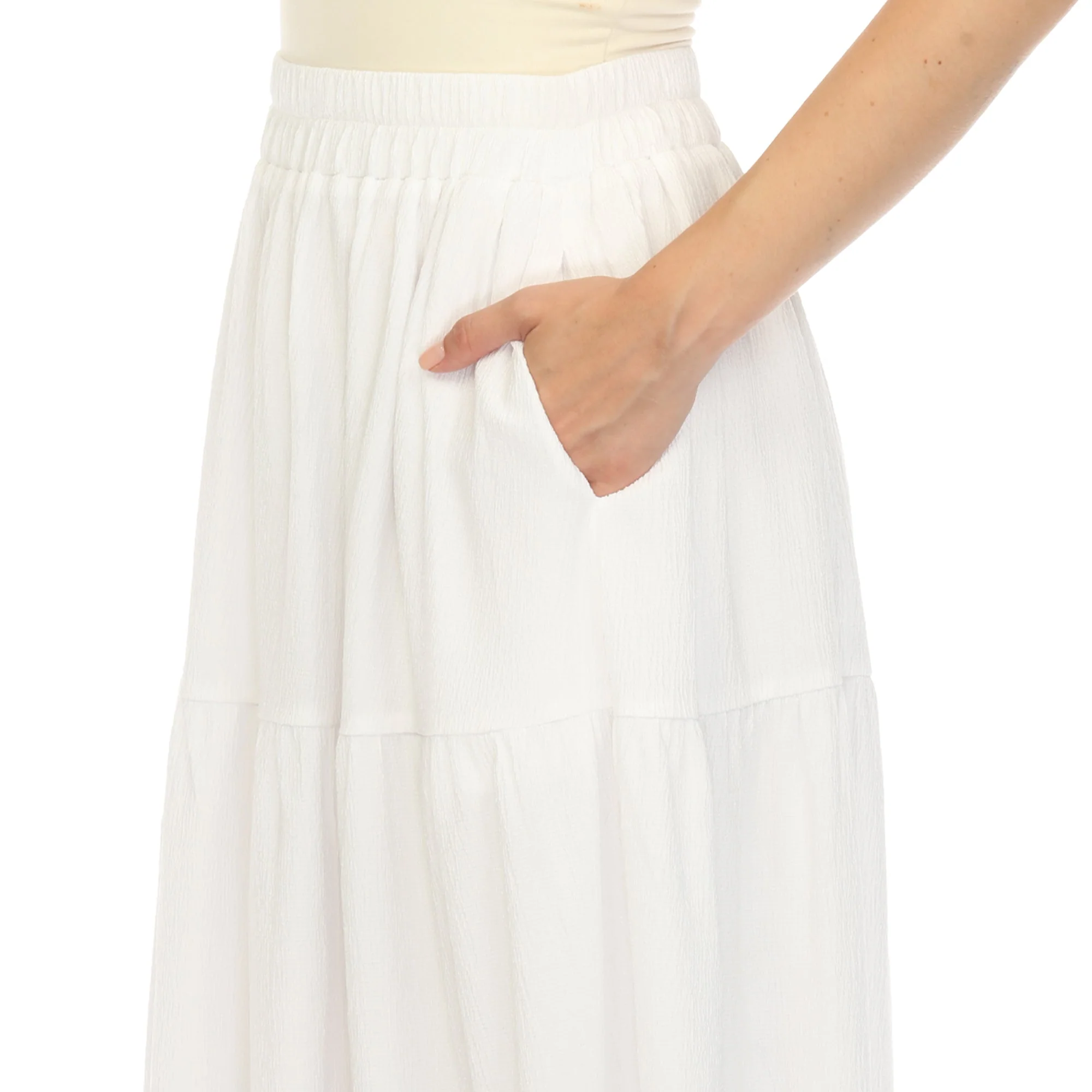 Pleated Tiered Maxi Skirt - Image 34