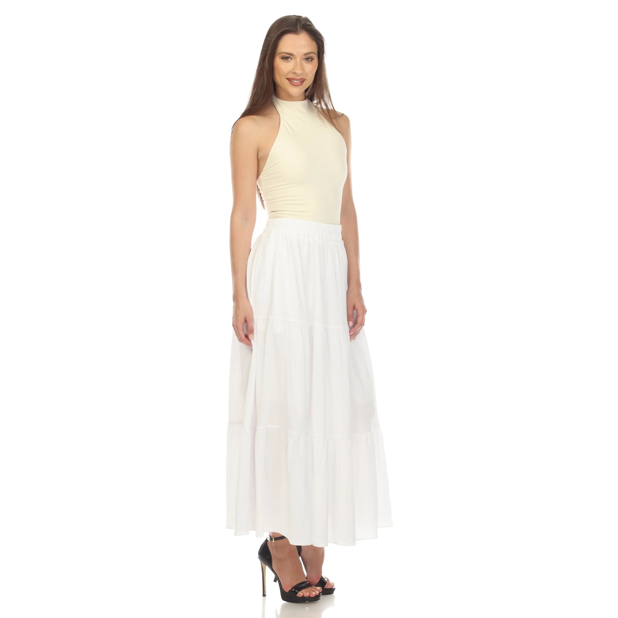 Pleated Tiered Maxi Skirt - Image 35