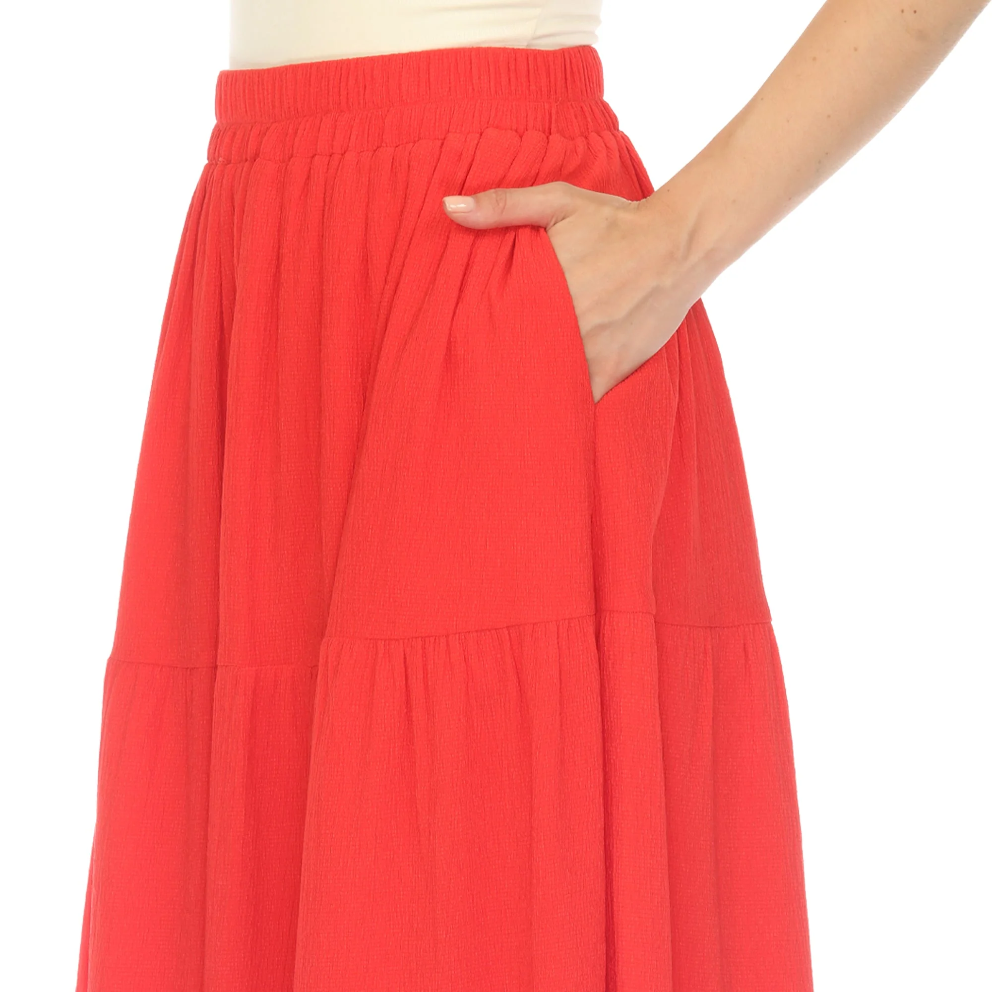 Pleated Tiered Maxi Skirt - Image 5