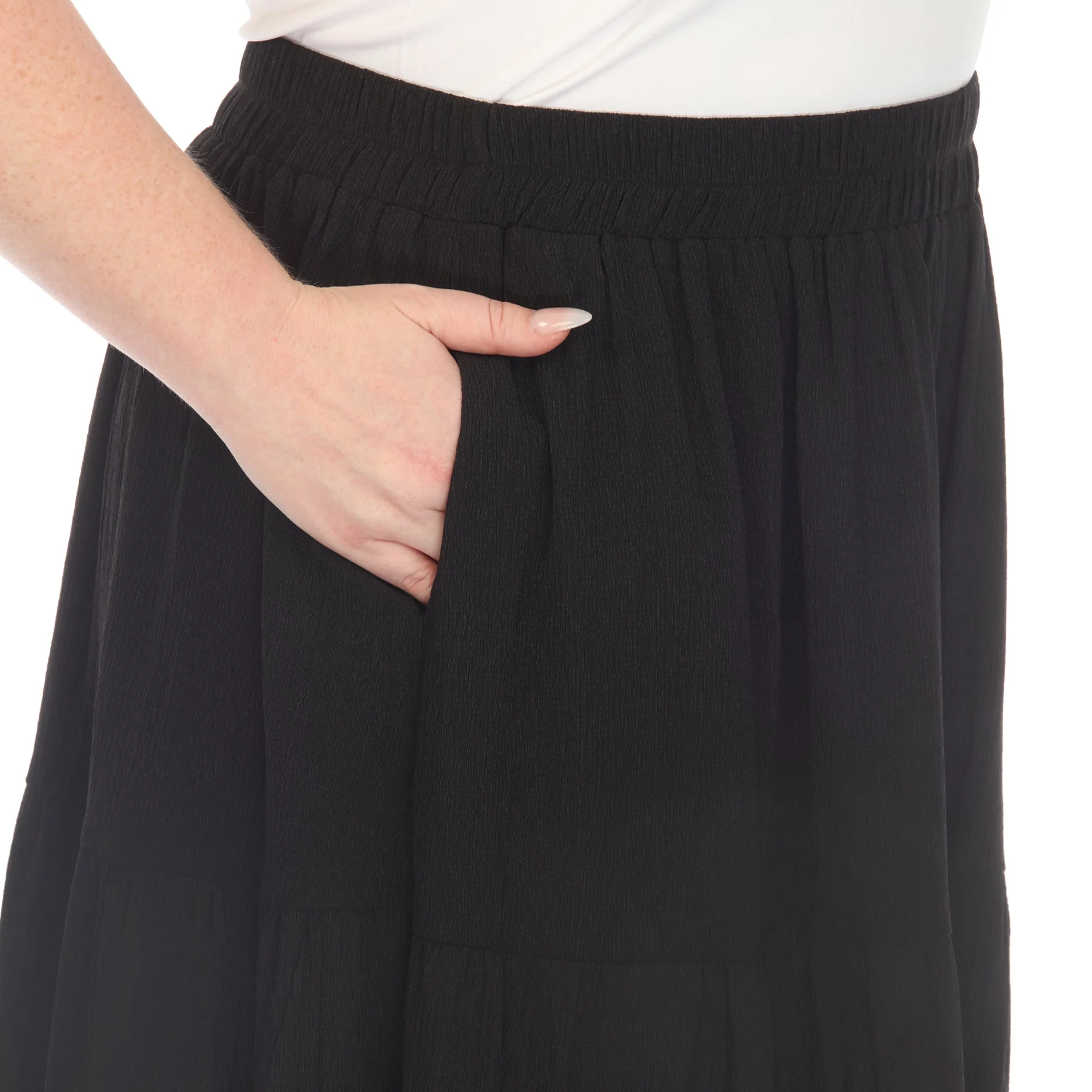 Pleated Tiered Maxi Skirt - Plus - Image 29