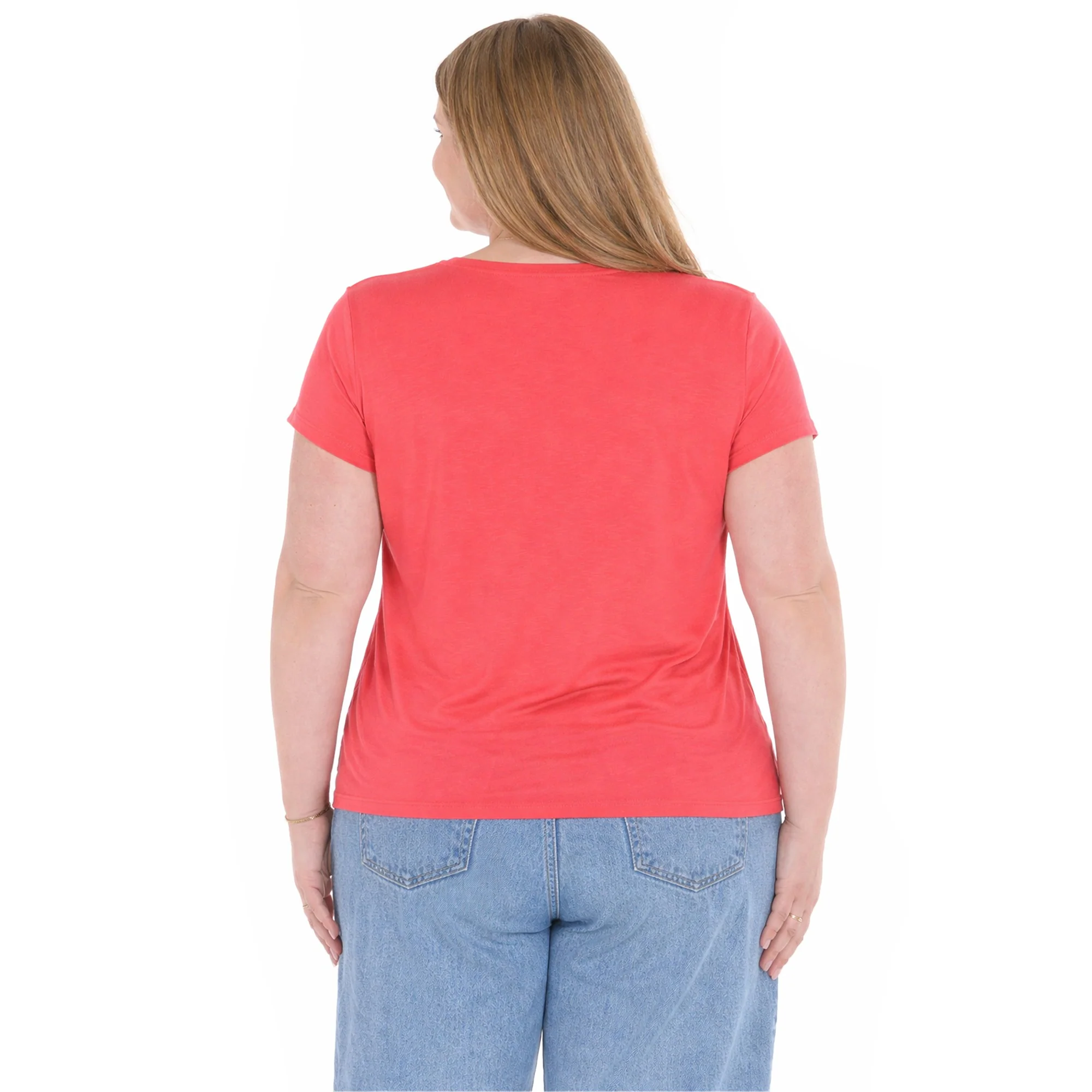 Plus Size V-Neck Front Tie Pullover Top - Image 12