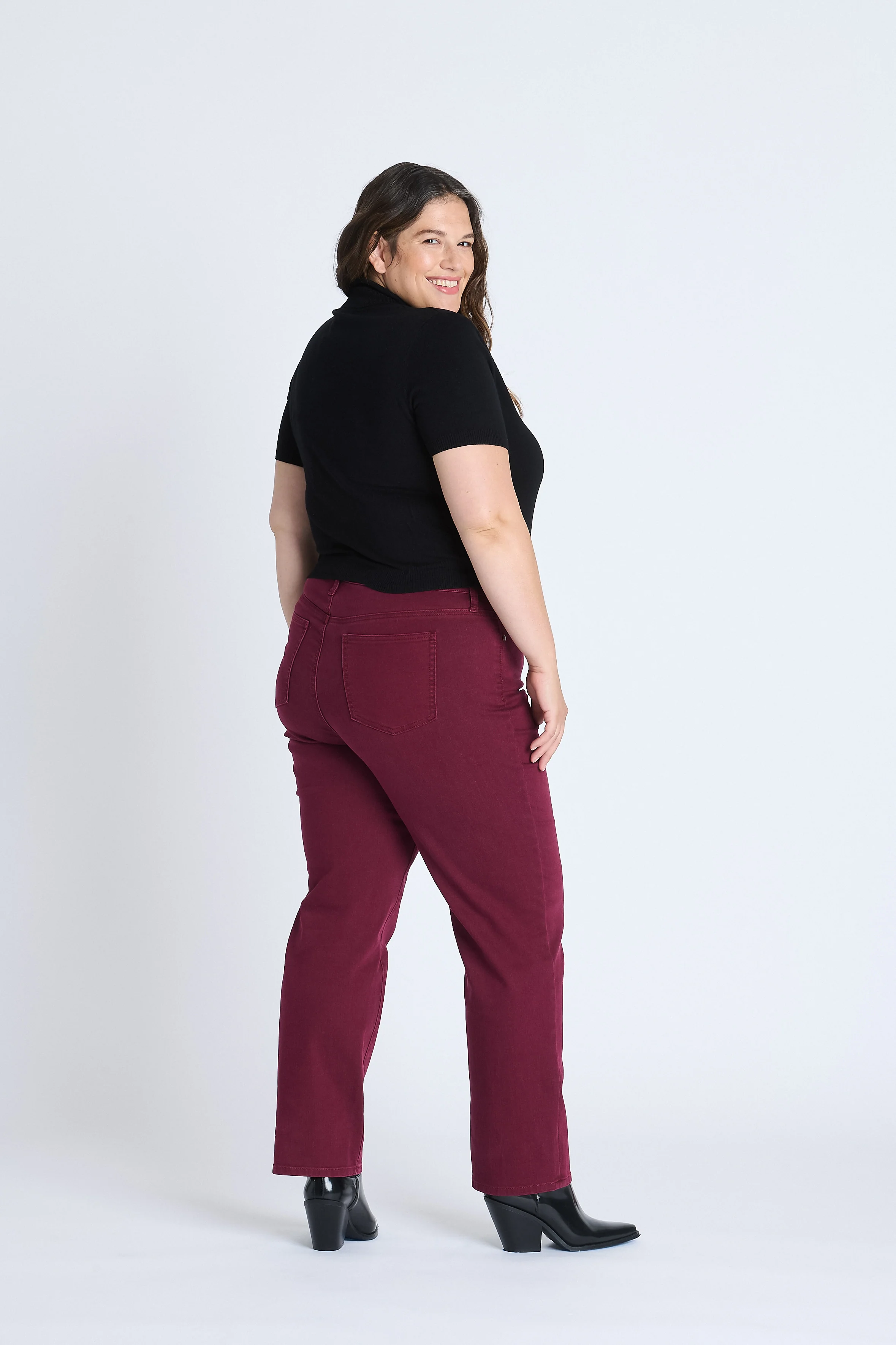 Westport Signature 5 Pocket Colored Denim Straight Leg Jean - Plus - Image 6