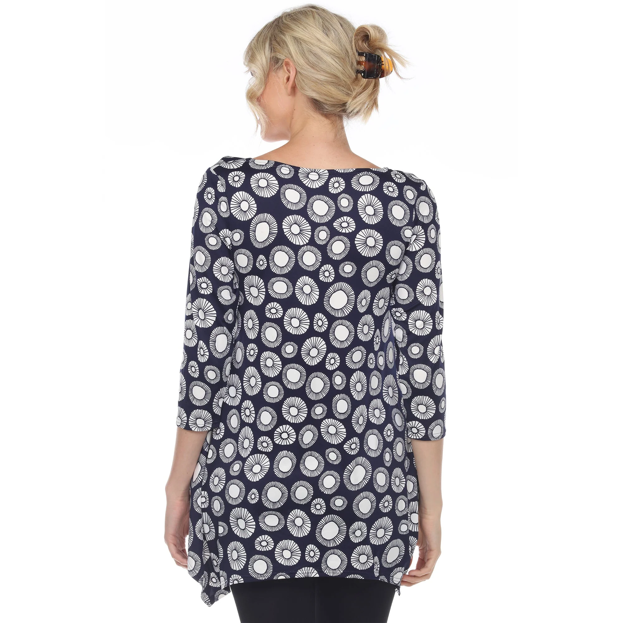 Printed Geometric Circle Tunic Top - Image 13