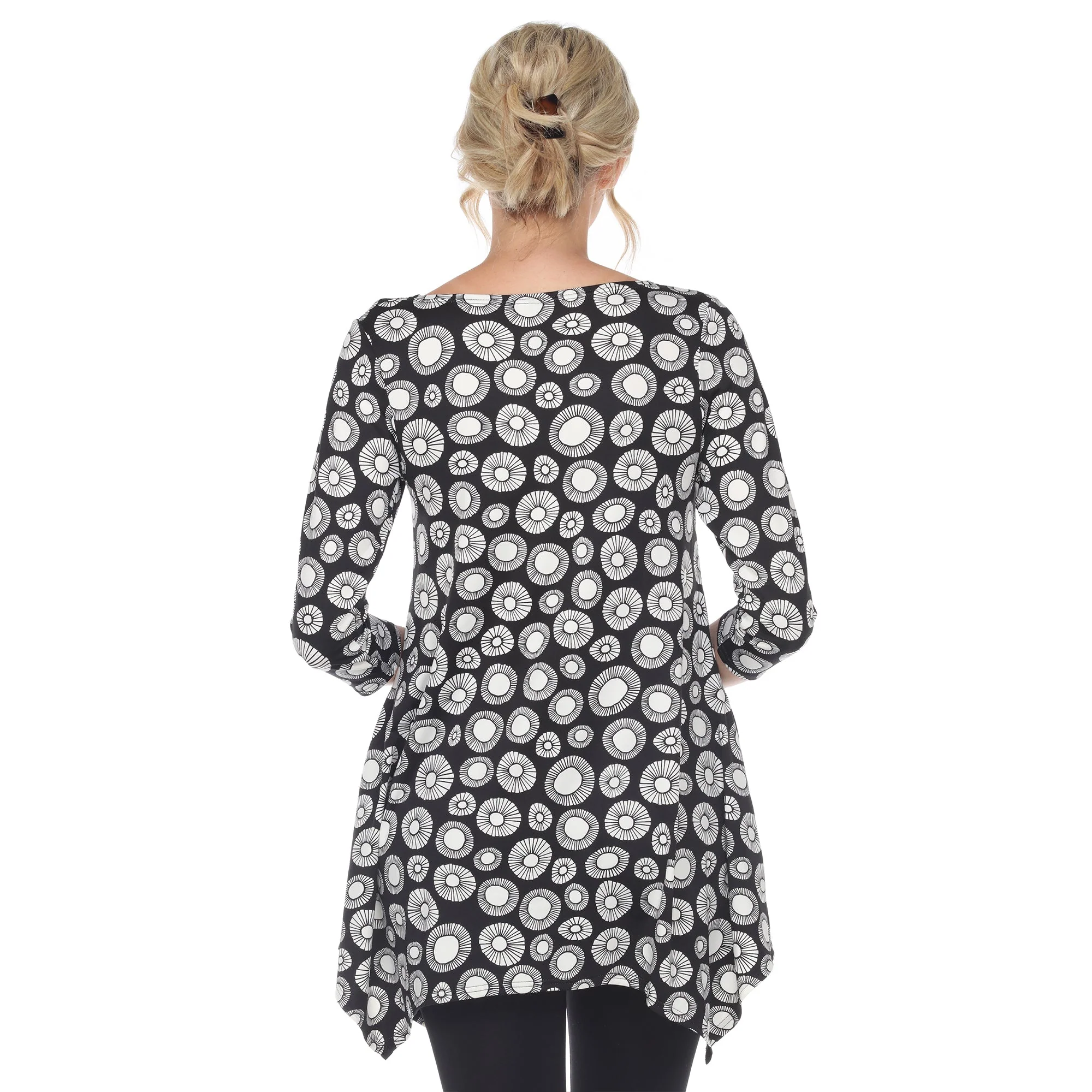 Printed Geometric Circle Tunic Top - Image 9