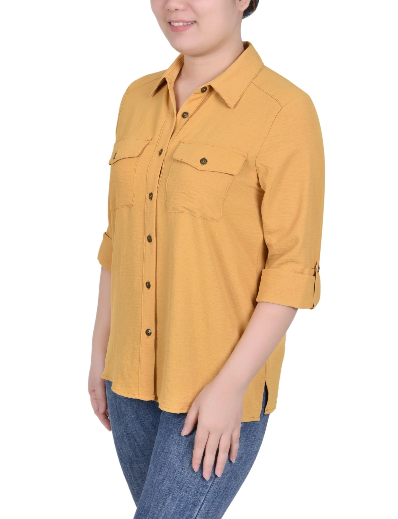 Roll Tab Blouse - Petite - Image 5