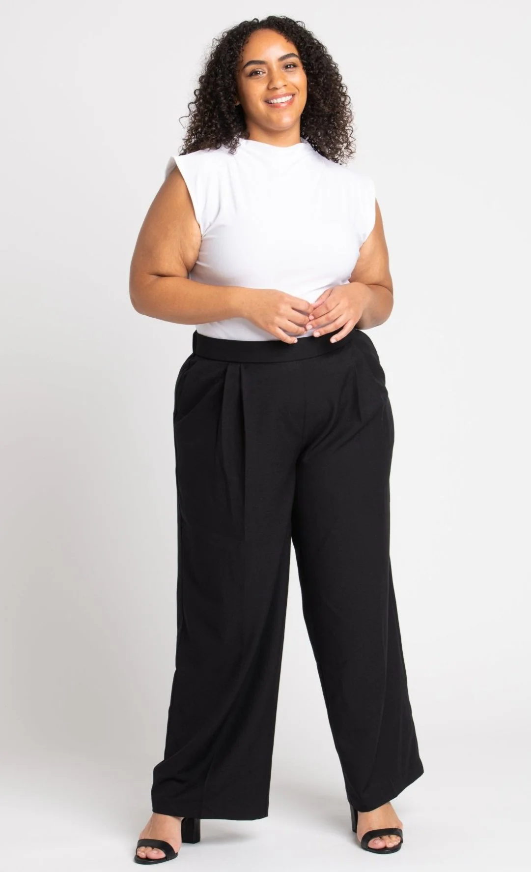 Roz & Ali™ Pleated Wide Leg Trouser Pants - Plus - Image 6