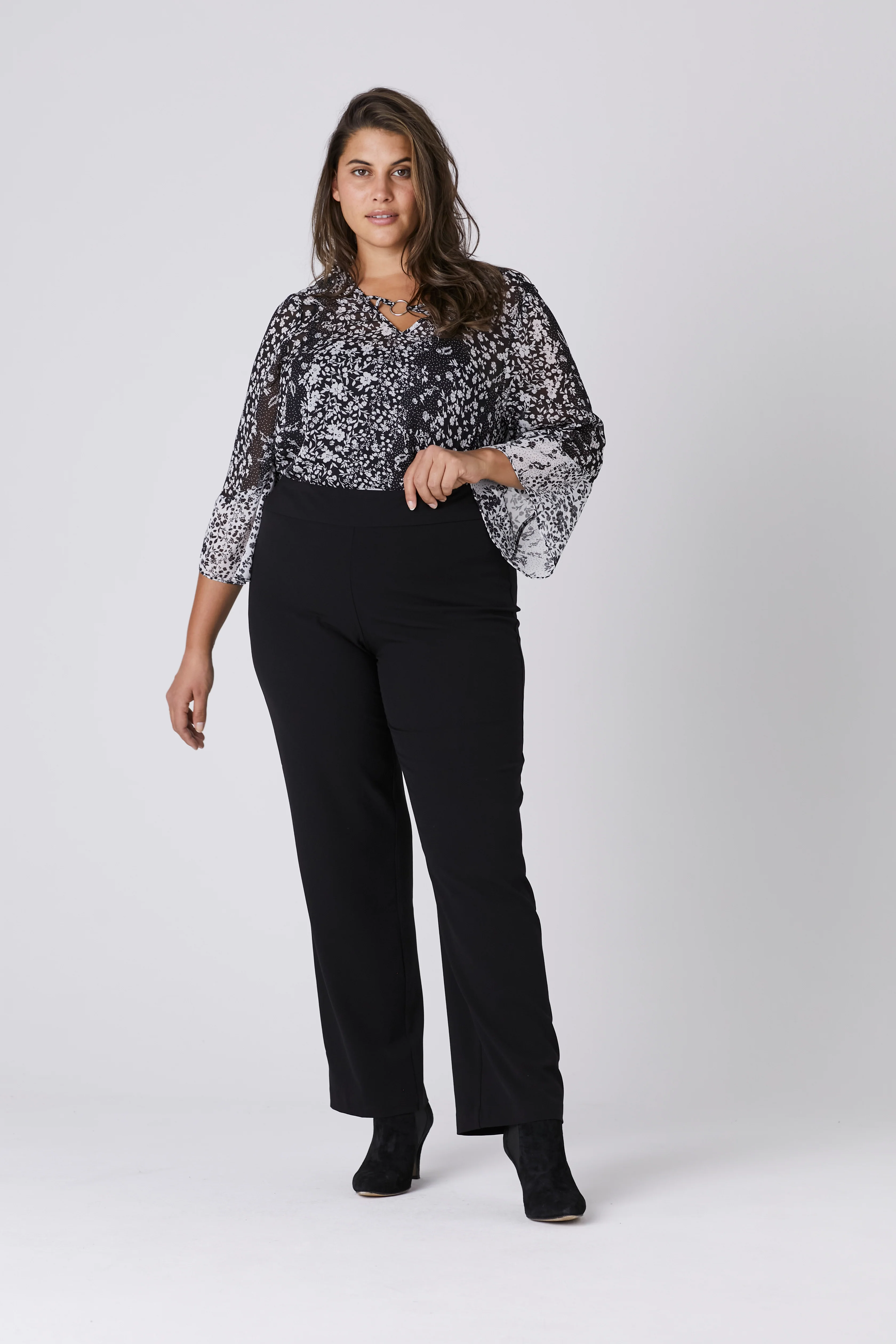 Roz & Ali™ Secret Agent Tummy Control Classic Pants - Plus - Short Length - Image 8