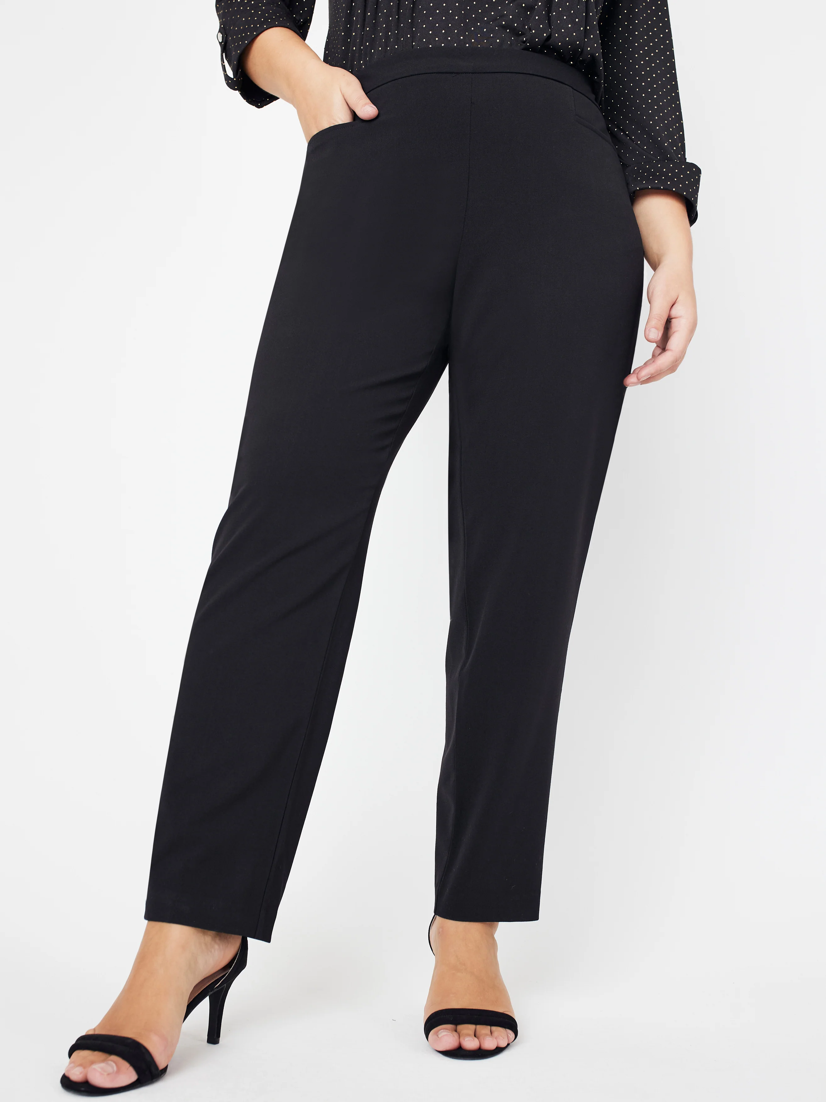 Roz & Ali™ Secret Agent Tummy Control Taper Pants - Plus - Short Length - Image 6