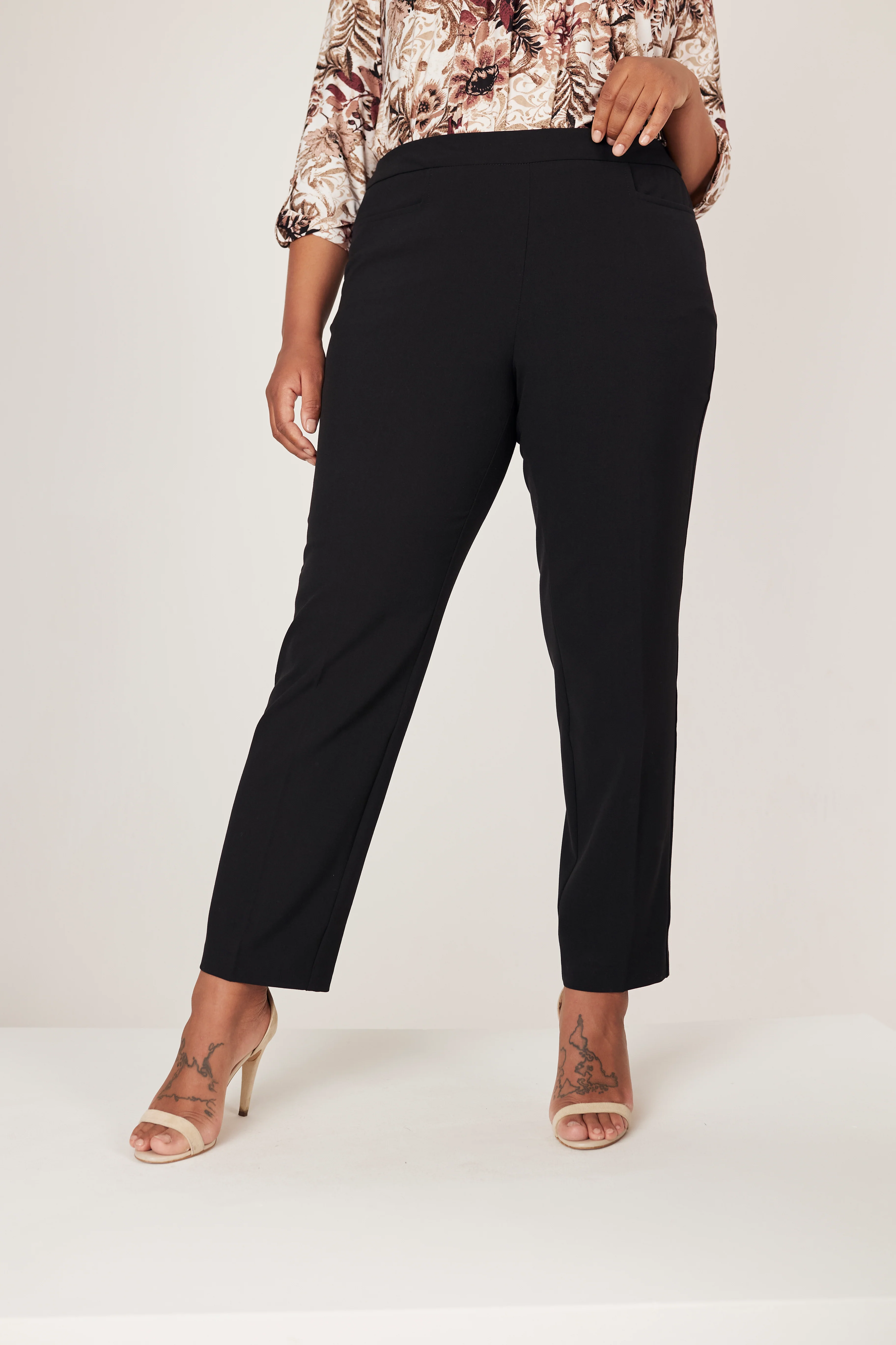 Roz & Ali™ Secret Agent Tummy Control Taper Pants - Plus - Tall Length - Image 2