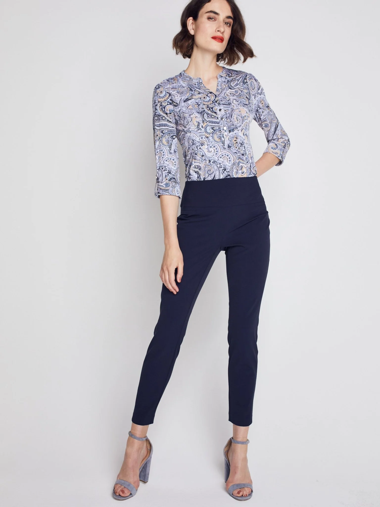 Roz & Ali™ Secret Agent Pants Tummy Control  Slim Leg Pants - Petite - Image 22