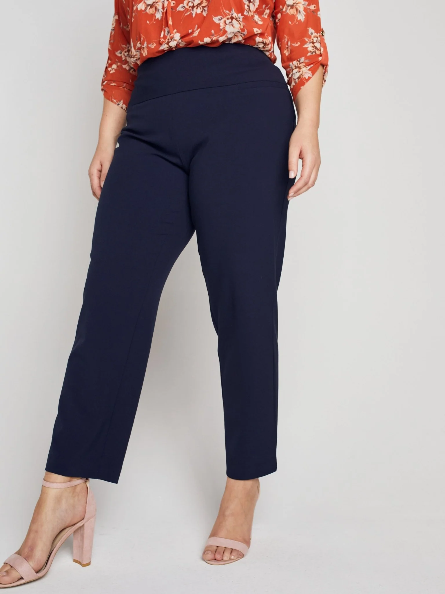 Roz & Ali™ Secret Agent Pants Tummy Control  Slim Leg Pants - Plus - Image 14