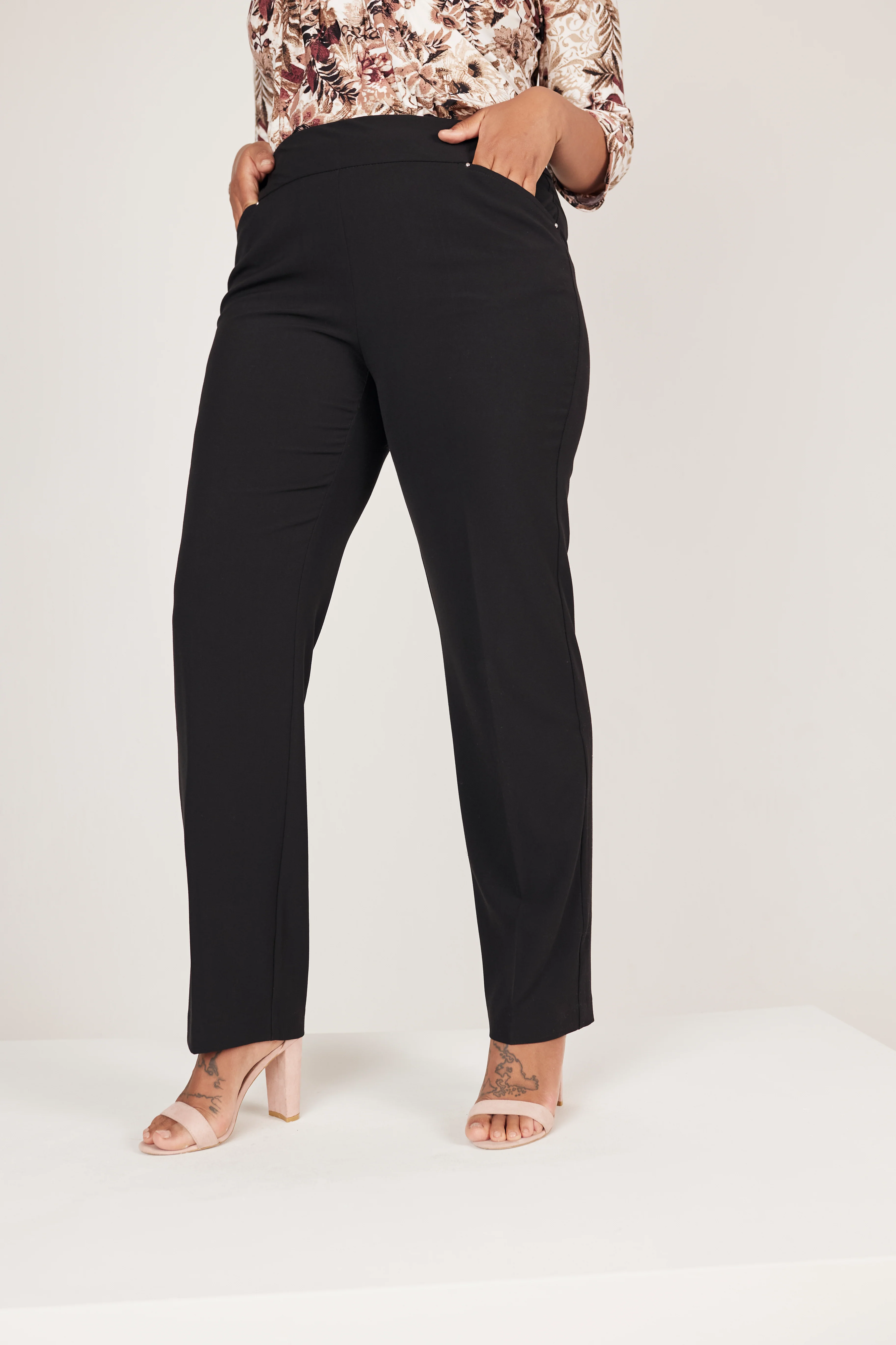 Roz & Ali™ Secret Agent Pull On Tummy Control Pants Straight Leg - Plus - Image 11